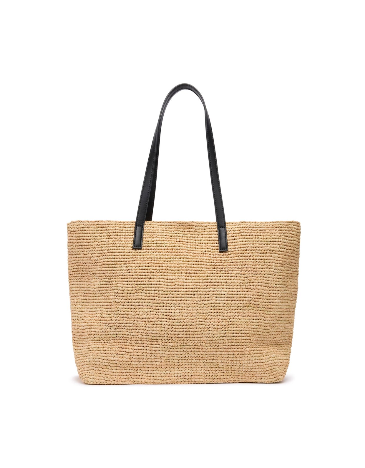 MC2 Saint Barth Beige raffia city bag with Saint Barth embroidered logo