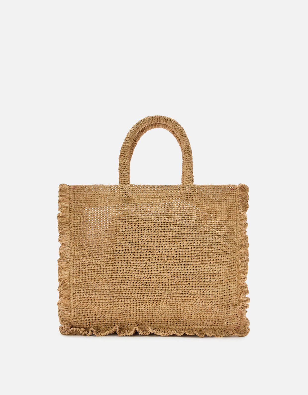 MC2 Saint Barth Volant medium raffia bag with embroidered logo