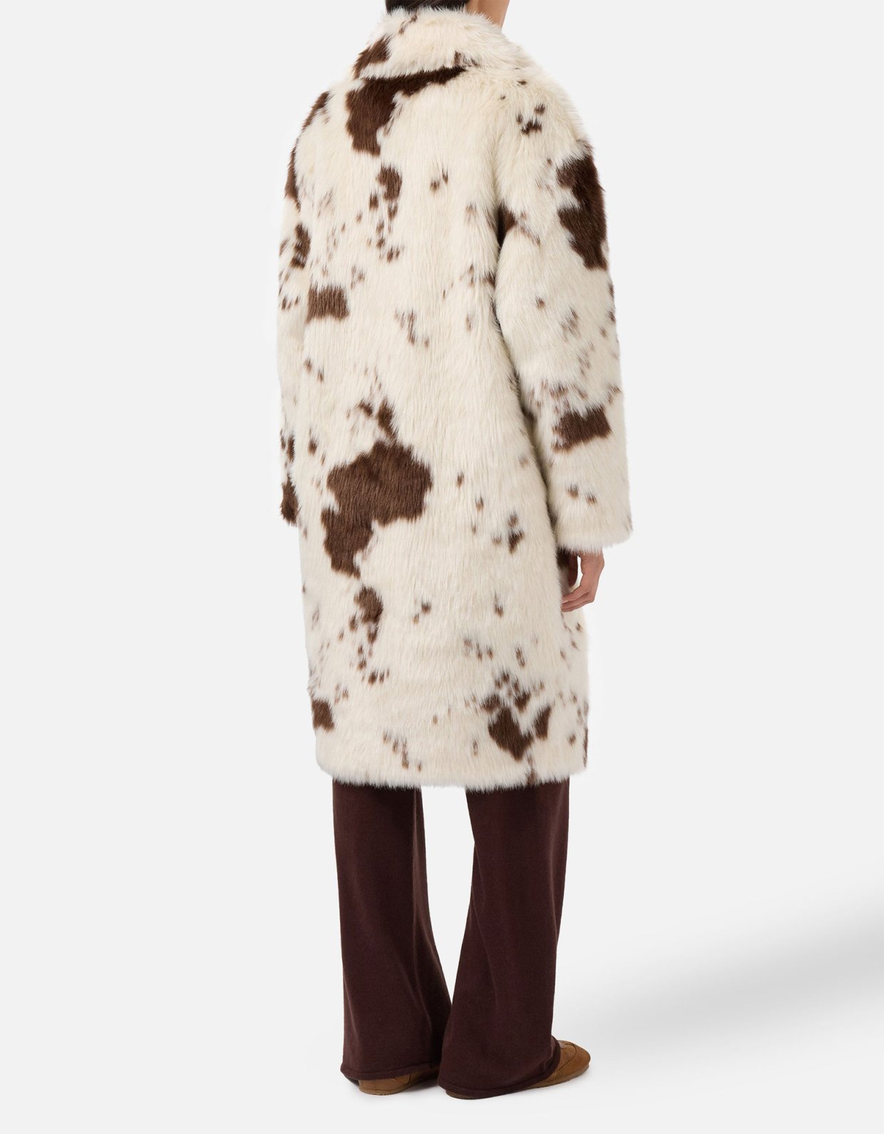 MC2 Saint Barth Rouge faux-fur coat with cow print