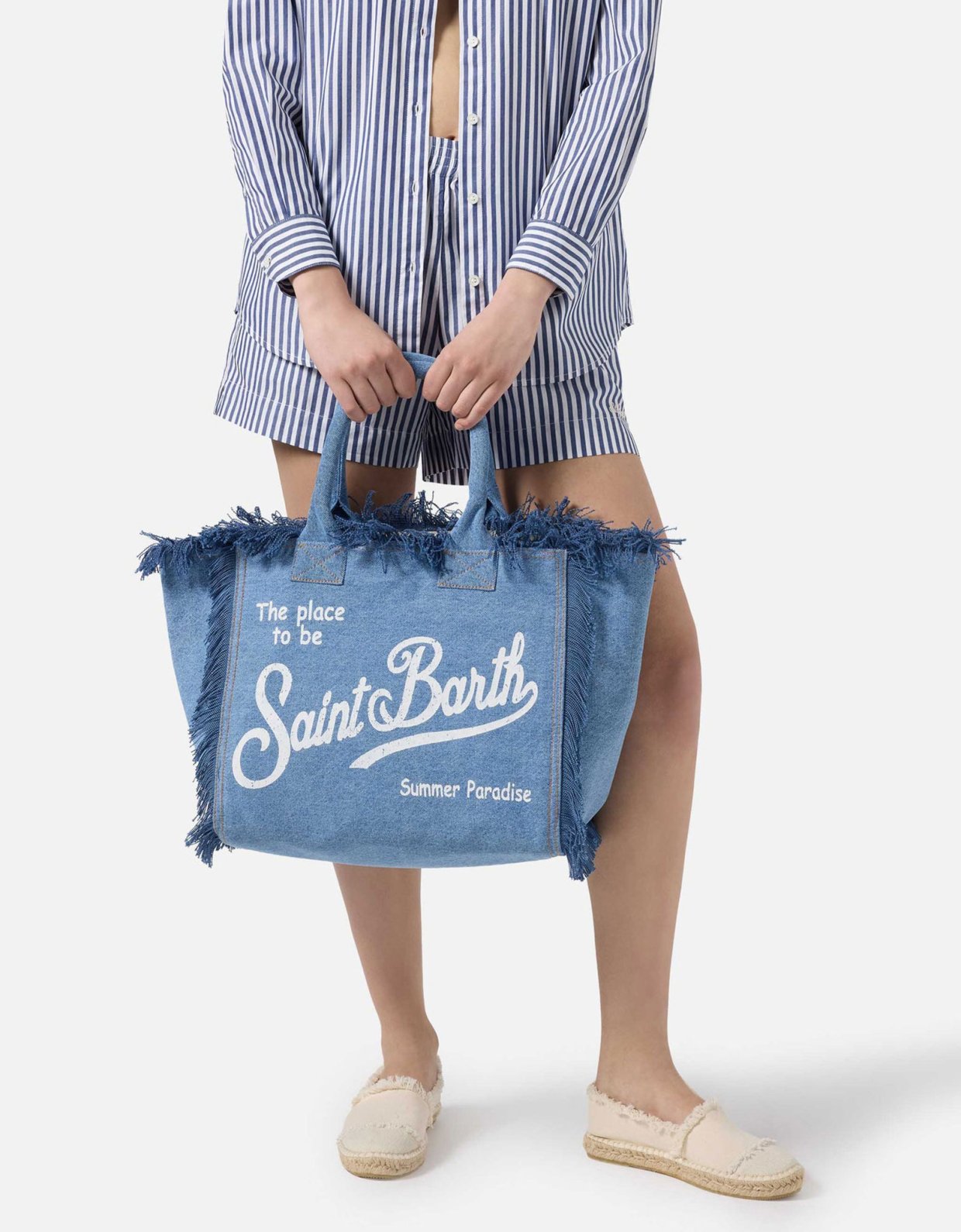 MC2 Saint Barth Medium wash denim vanity regular bag