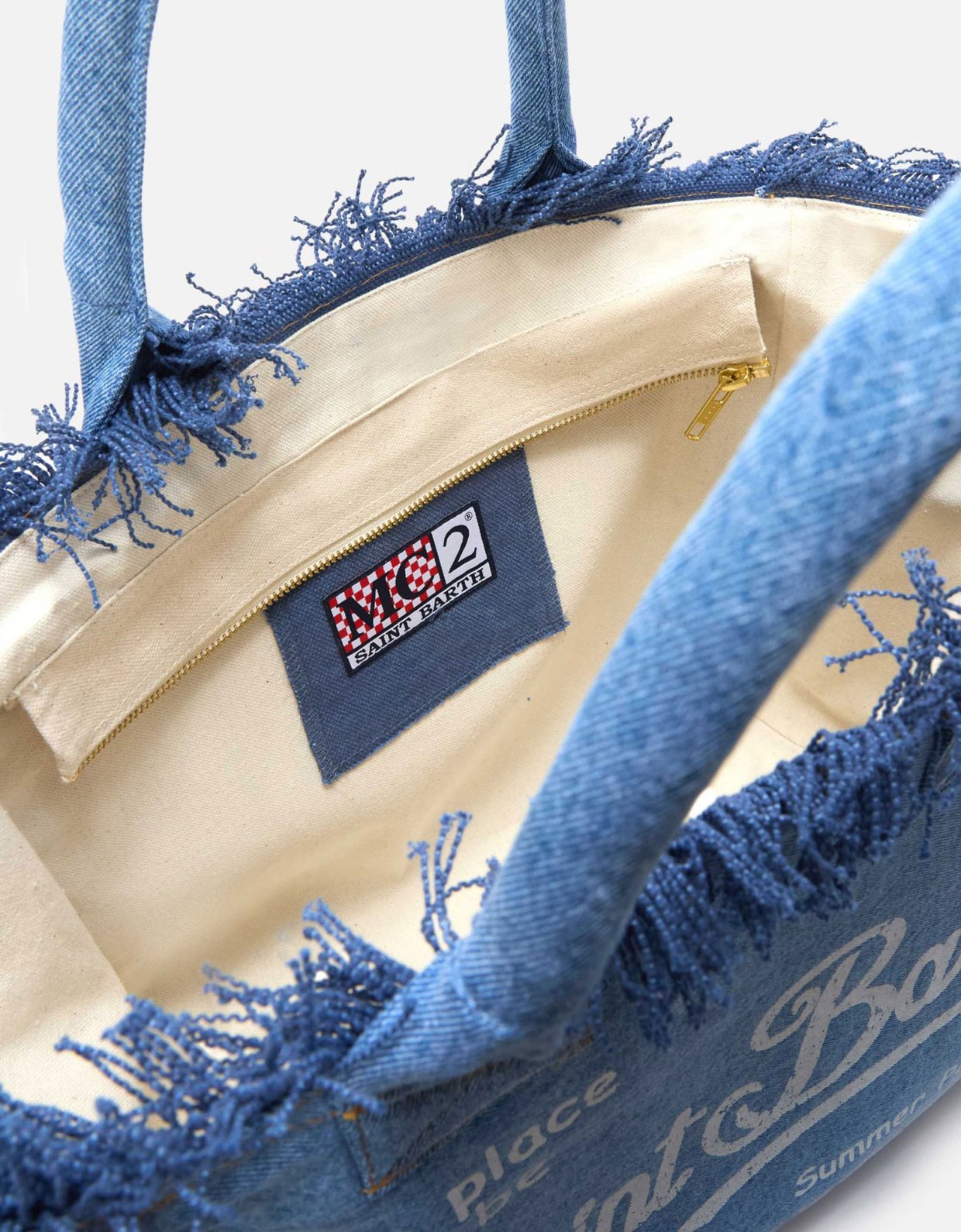 MC2 Saint Barth Medium wash denim vanity regular bag