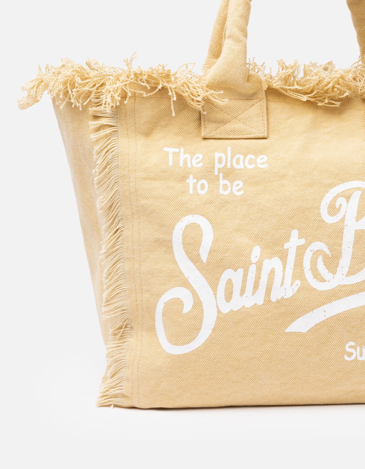 MC2 Saint Barth Vanity beige cotton canvas tote bag