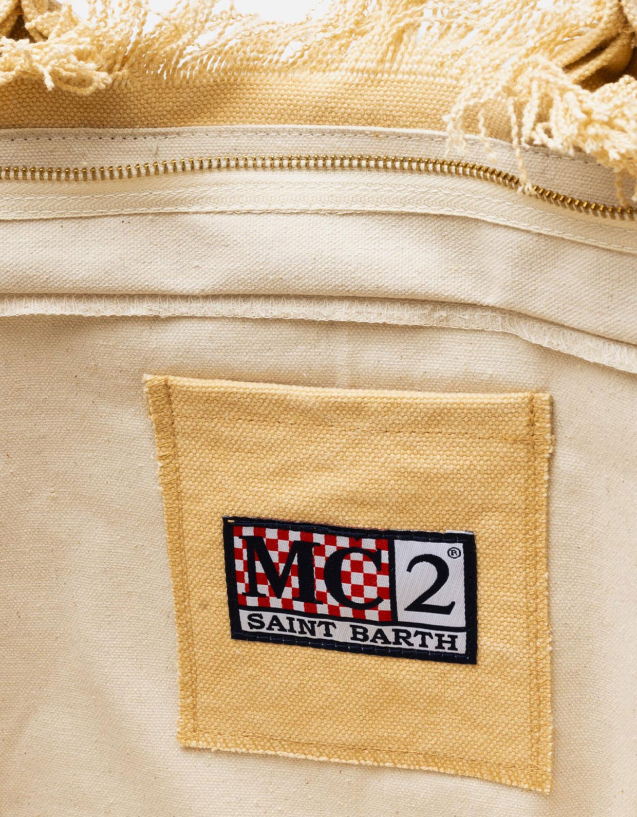MC2 Saint Barth Vanity beige cotton canvas tote bag