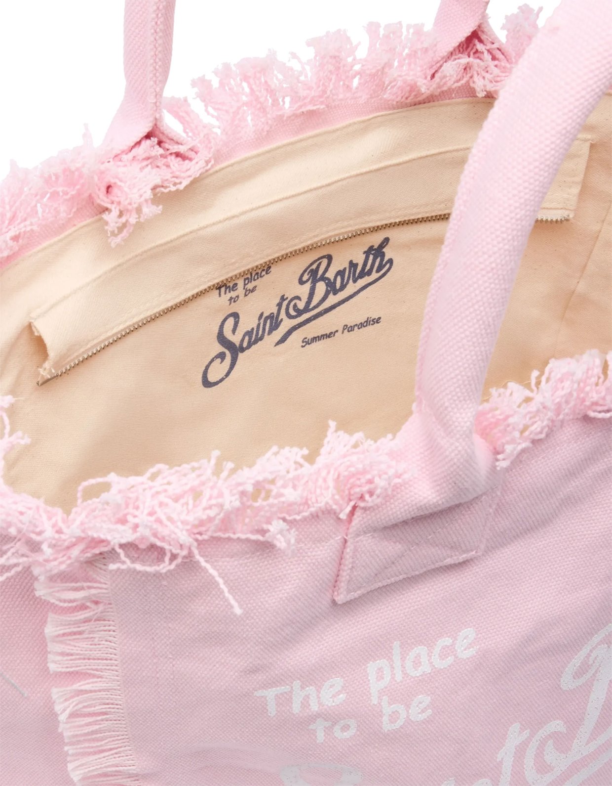 MC2 Saint Barth Vanity powder pink cotton canvas tote bag