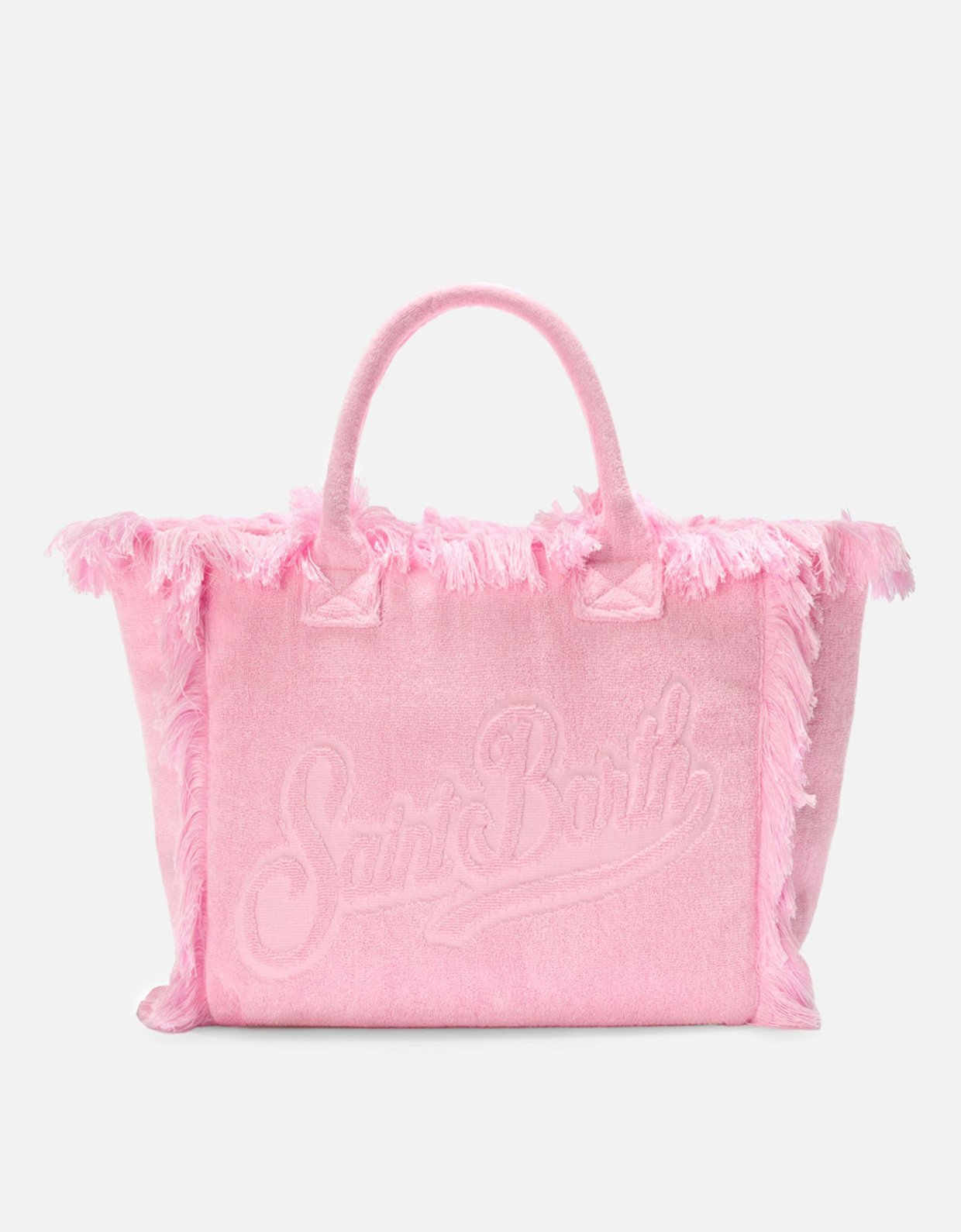 MC2 Saint Barth Pink solid color terry effect Vanity regular bag