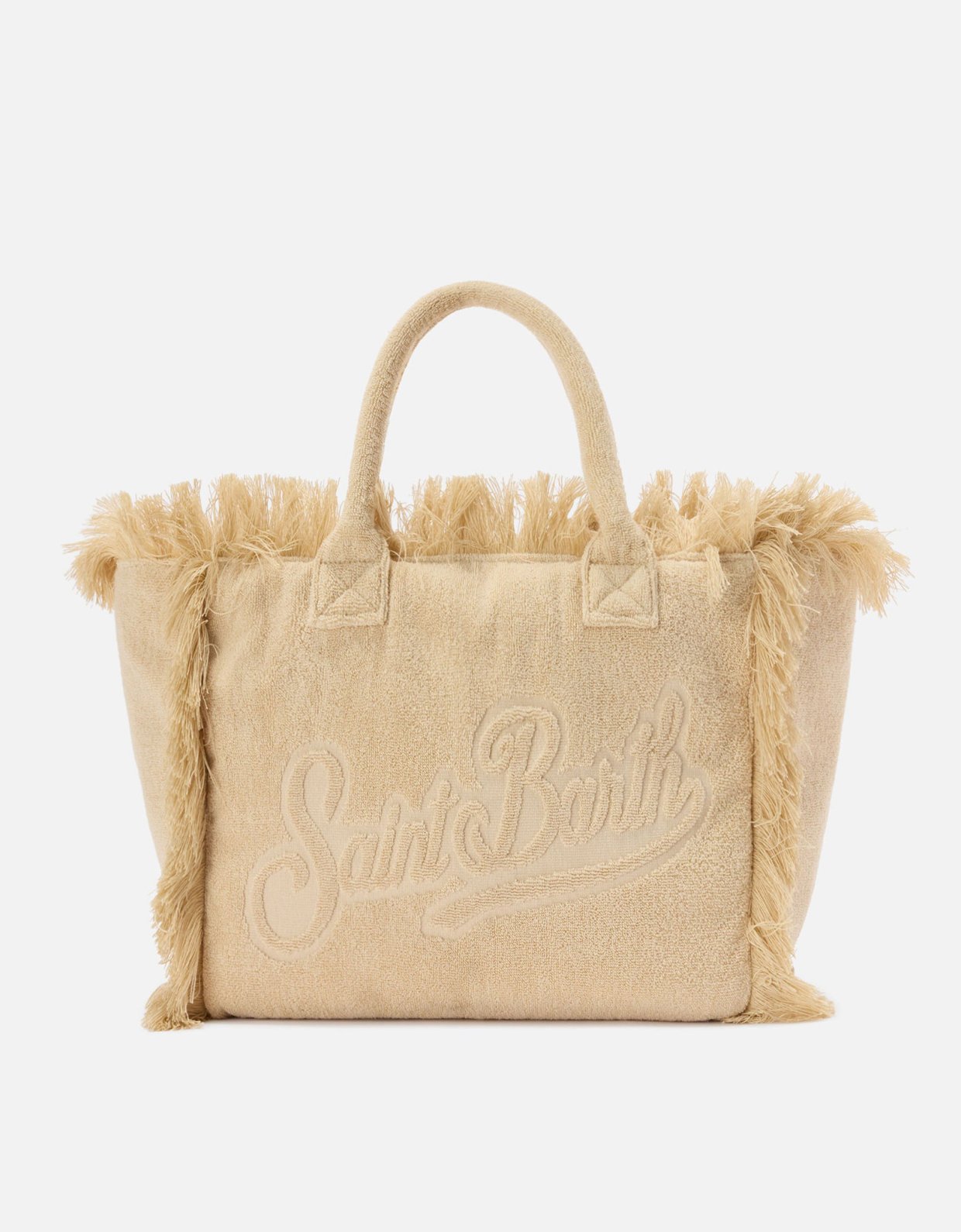 MC2 Saint Barth Beige solid color terry effect Vanity regular bag