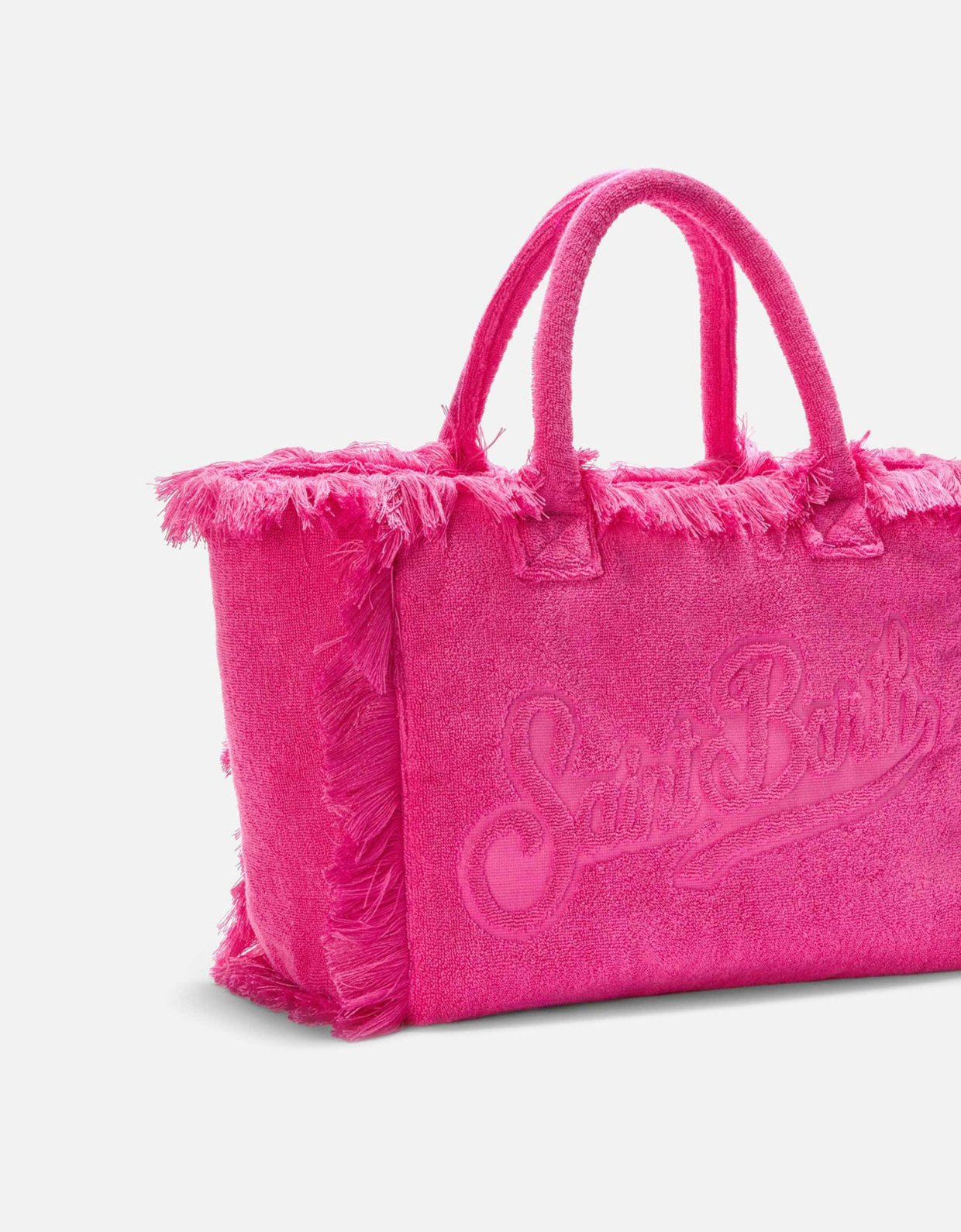 MC2 Saint Barth Fuchsia solid color terry effect Vanity regular bag