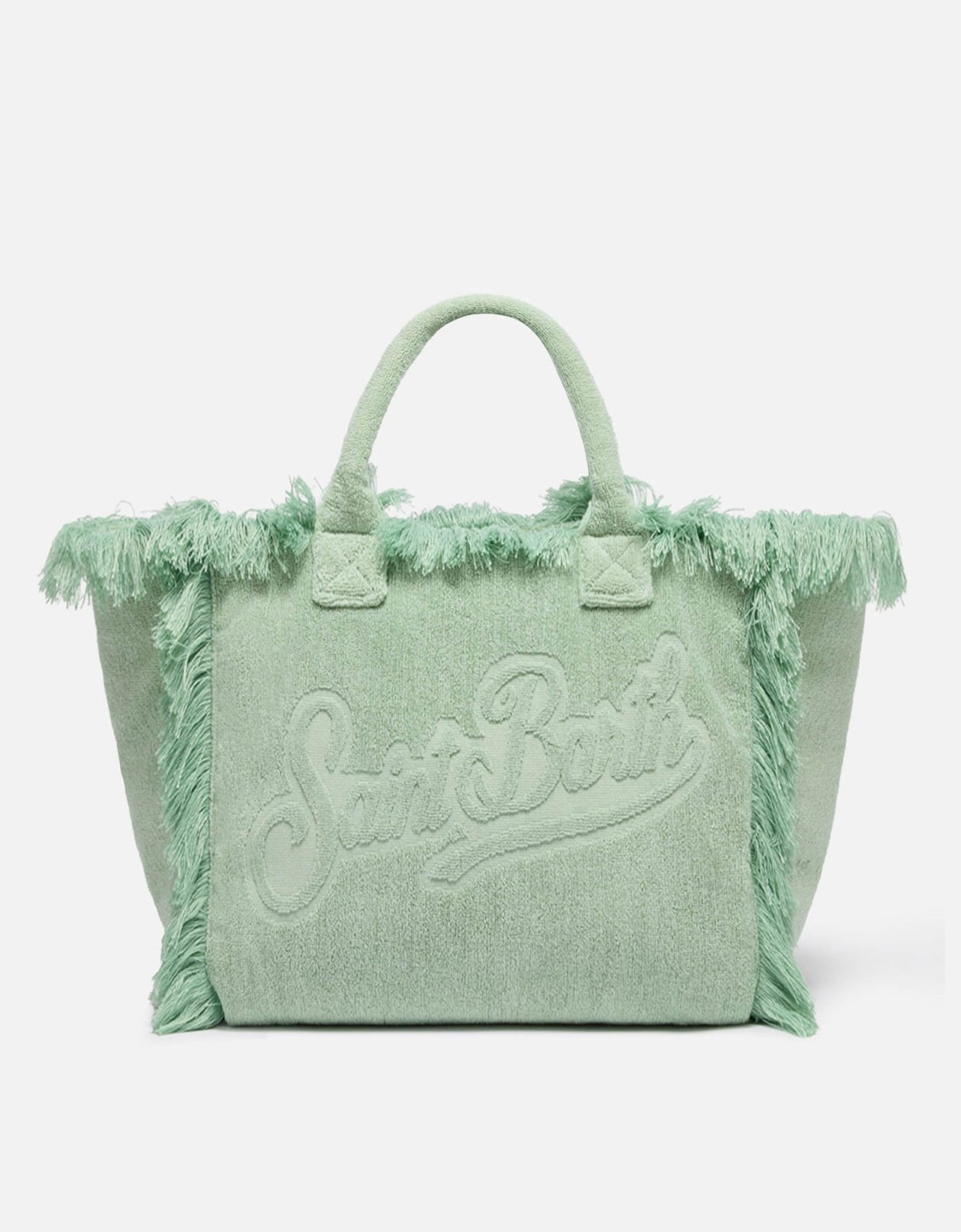 MC2 Saint Barth Mint green solid color terry effect Vanity regular bag