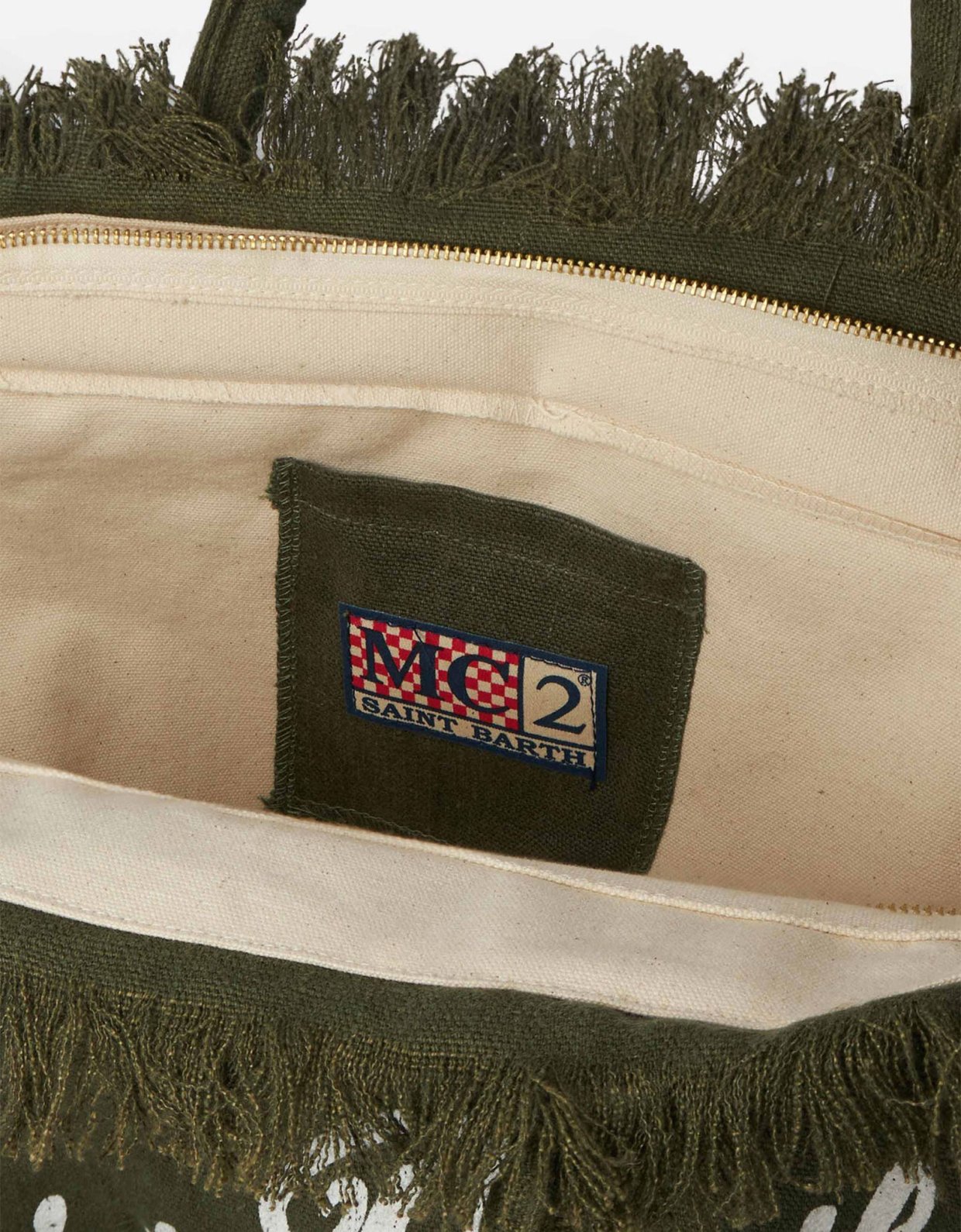 MC2 Saint Barth Vanity military cotton canvas tote bag