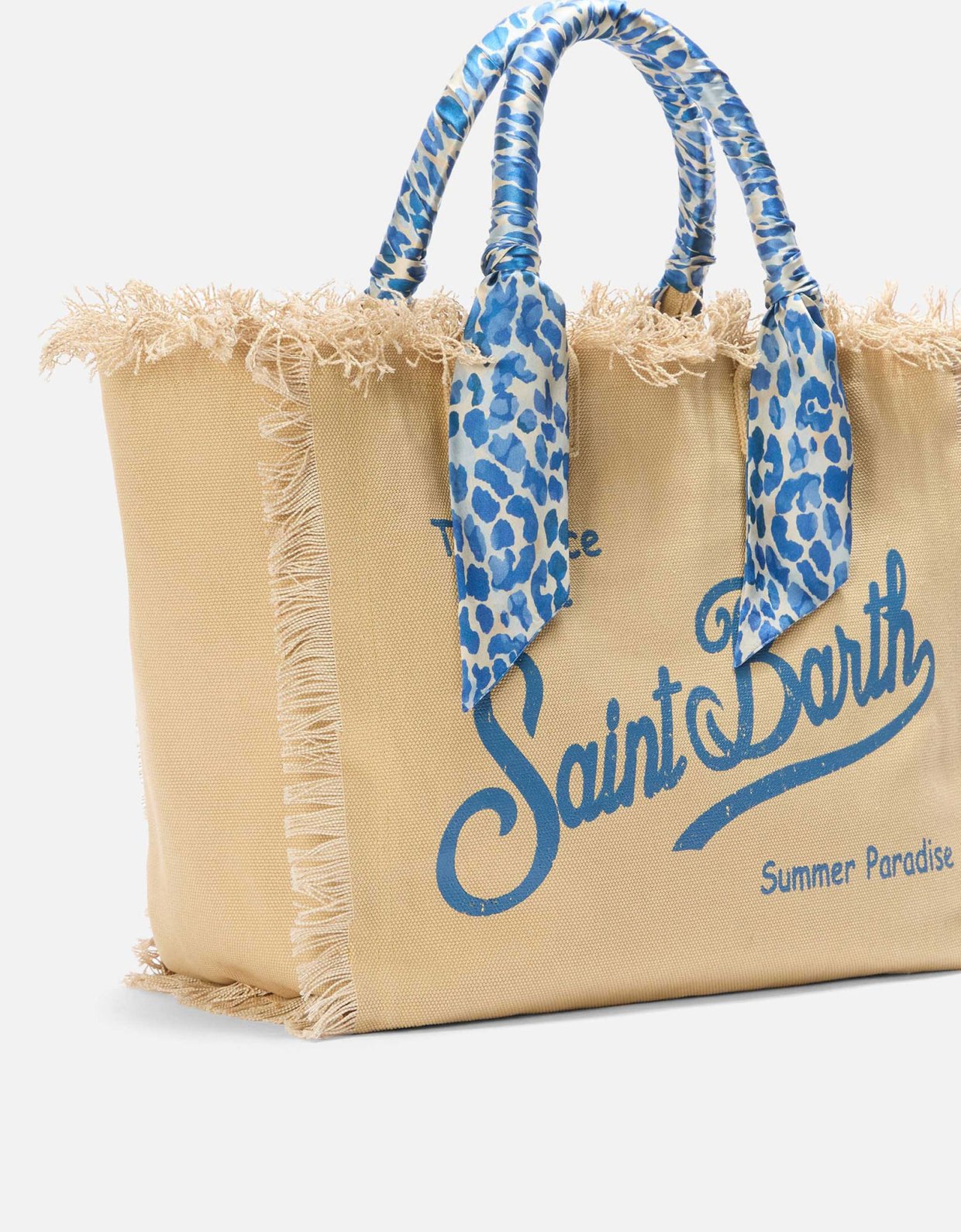 MC2 Saint Barth Beige canvas vanity regular bag with removable twill