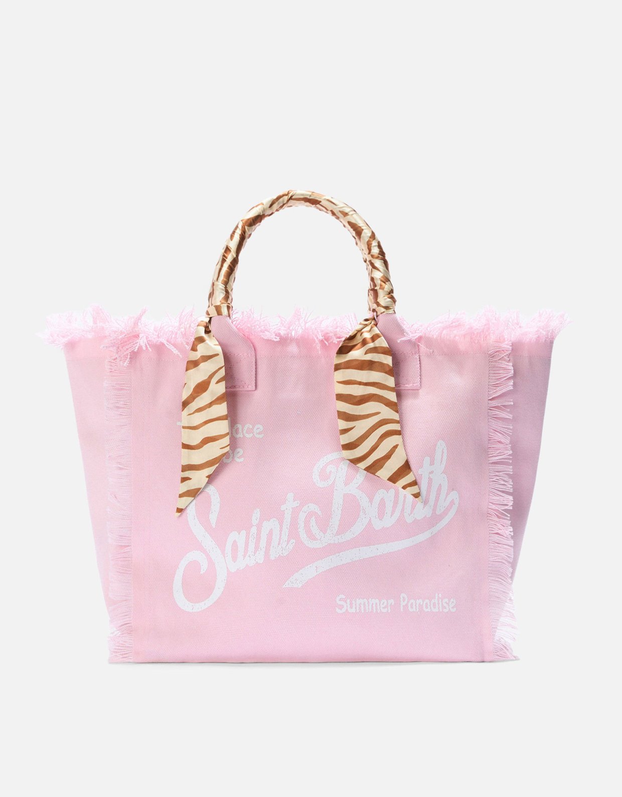 MC2 Saint Barth Pink canvas vanity regular bag with removable twill