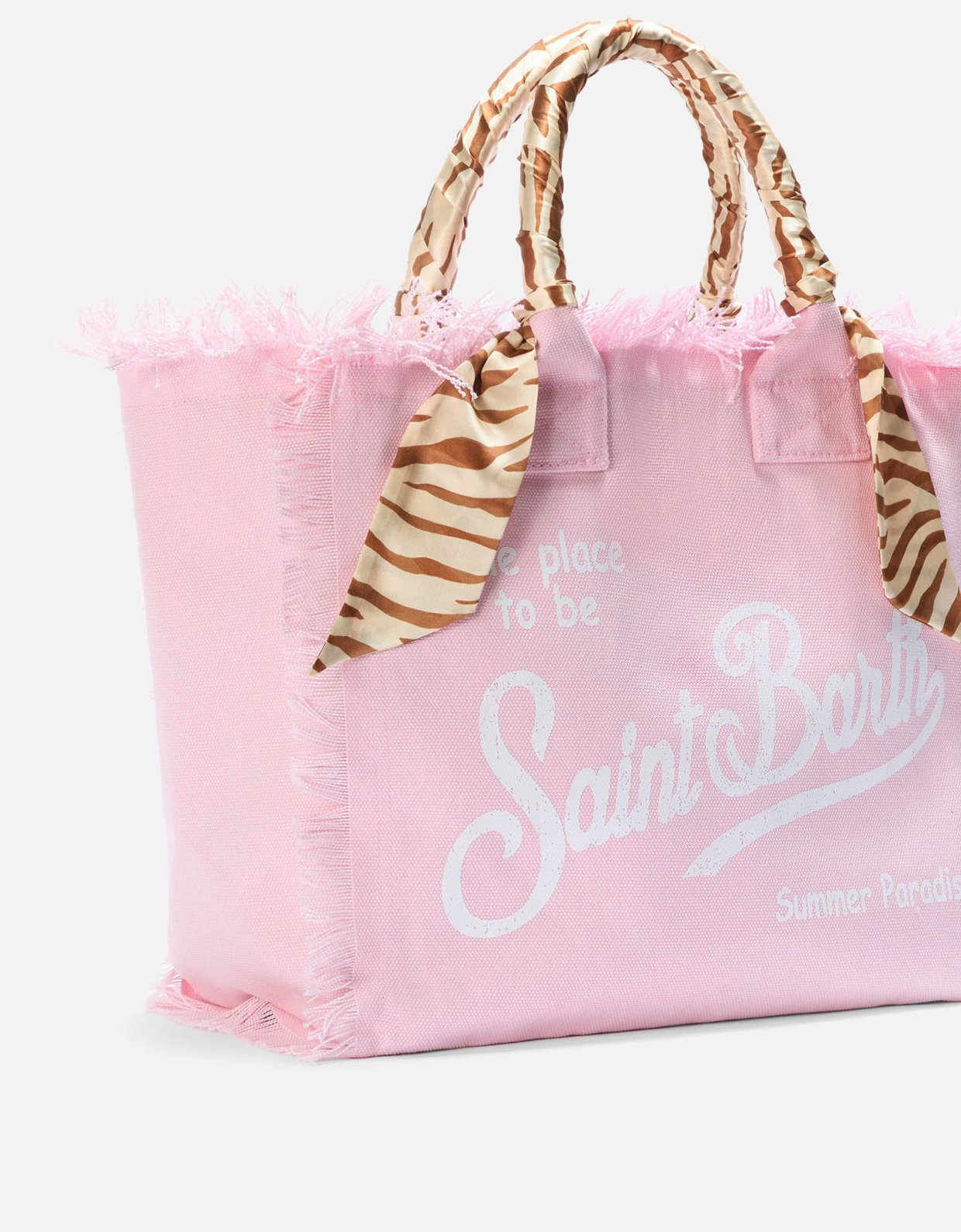 MC2 Saint Barth Pink canvas vanity regular bag with removable twill