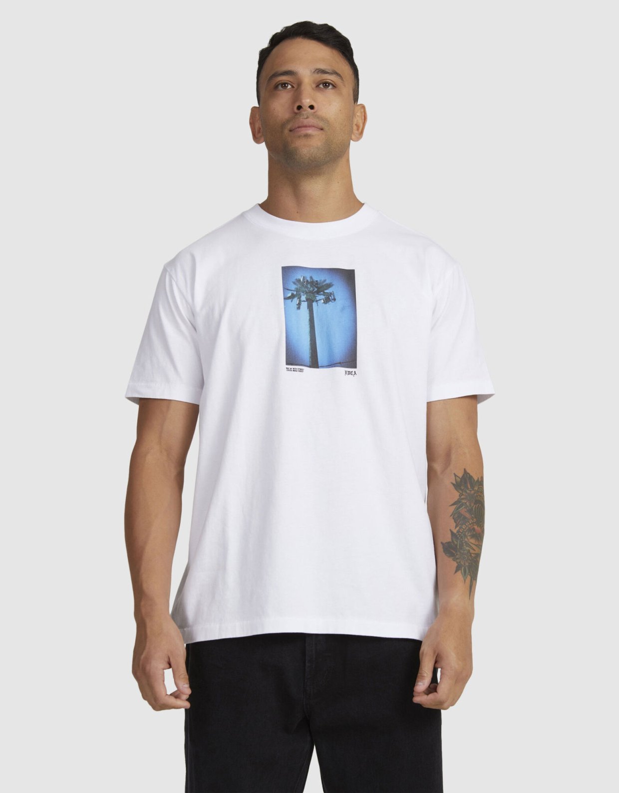 Rvca Palm tv t-shirt white