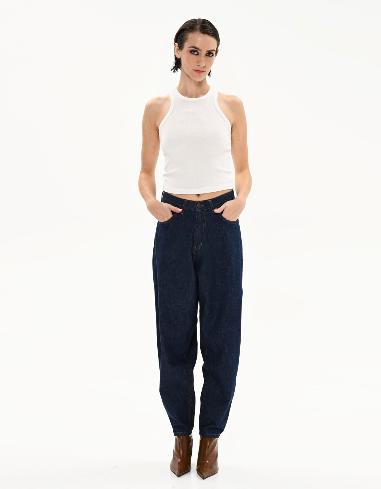 Sac Jeans Lima slouchy rain blue denim pants