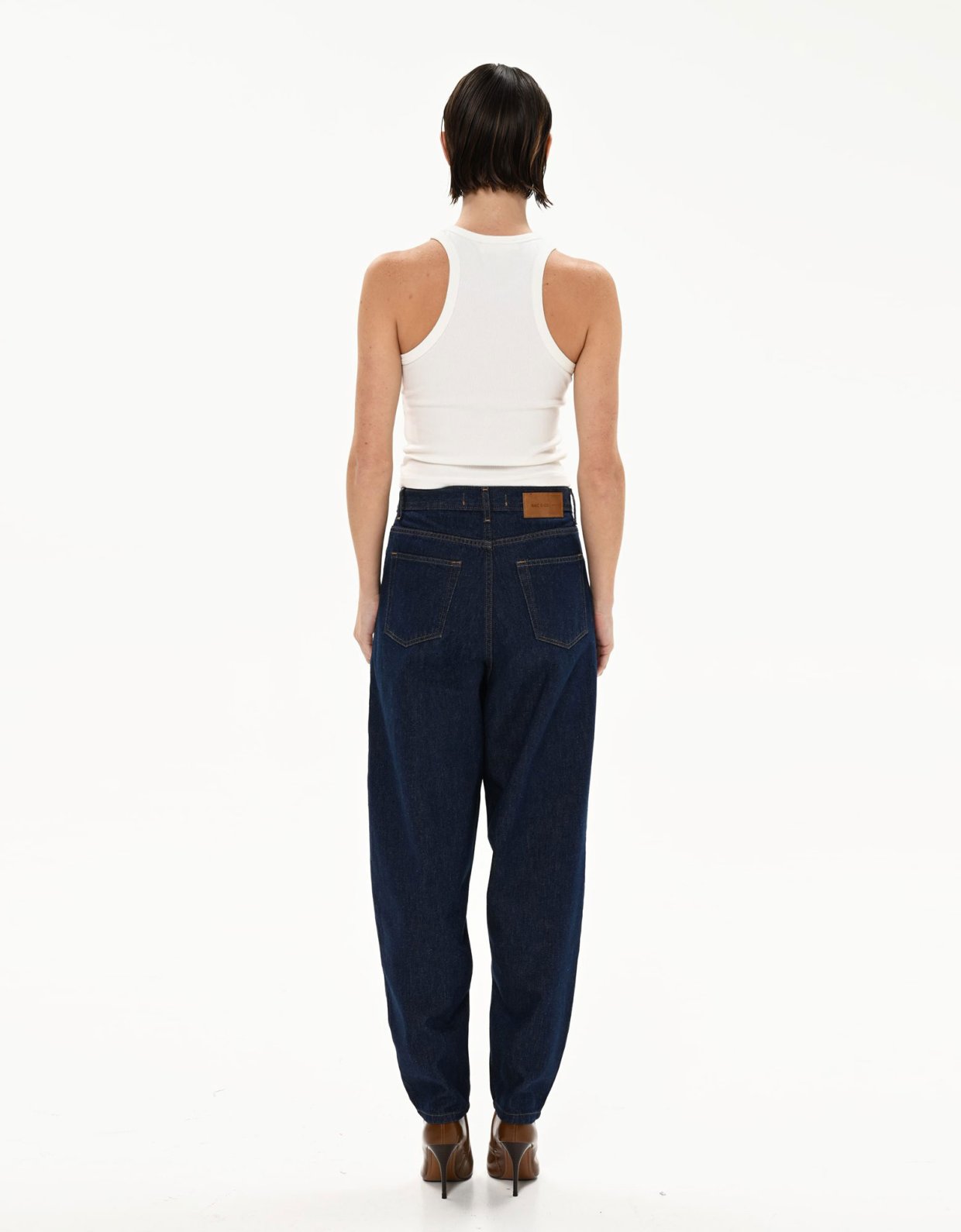 Sac Jeans Lima slouchy rain blue denim pants