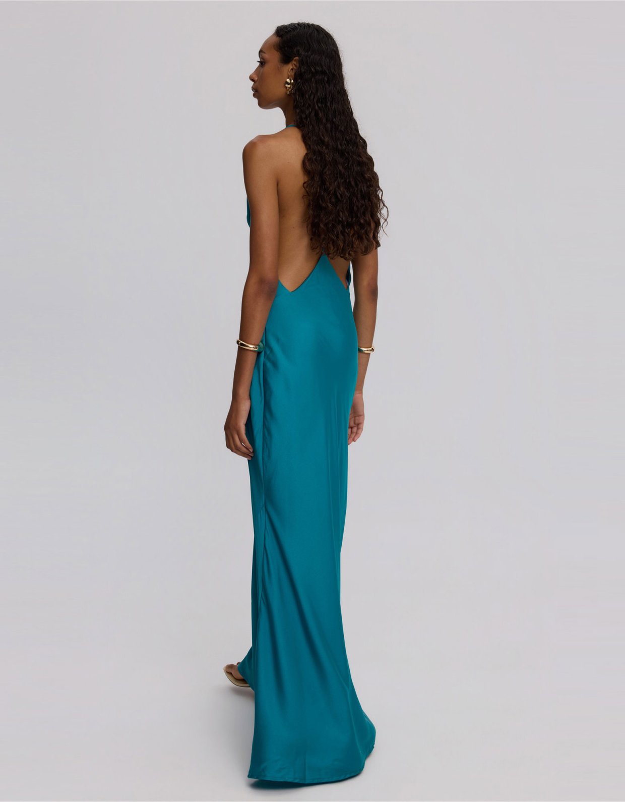 Ciel Concept Effie backless dress petrol