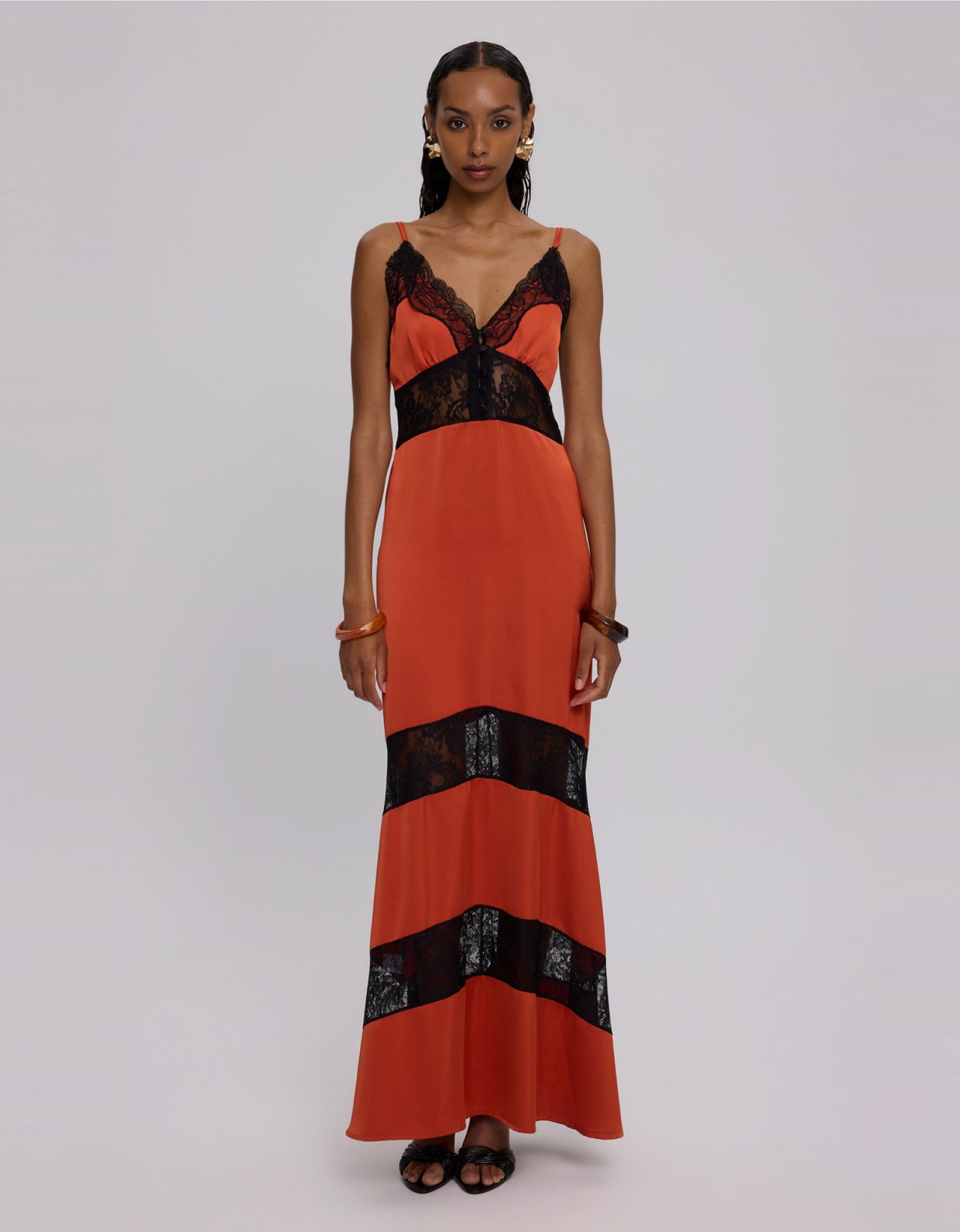 Ciel Concept Burnt orange lace dress