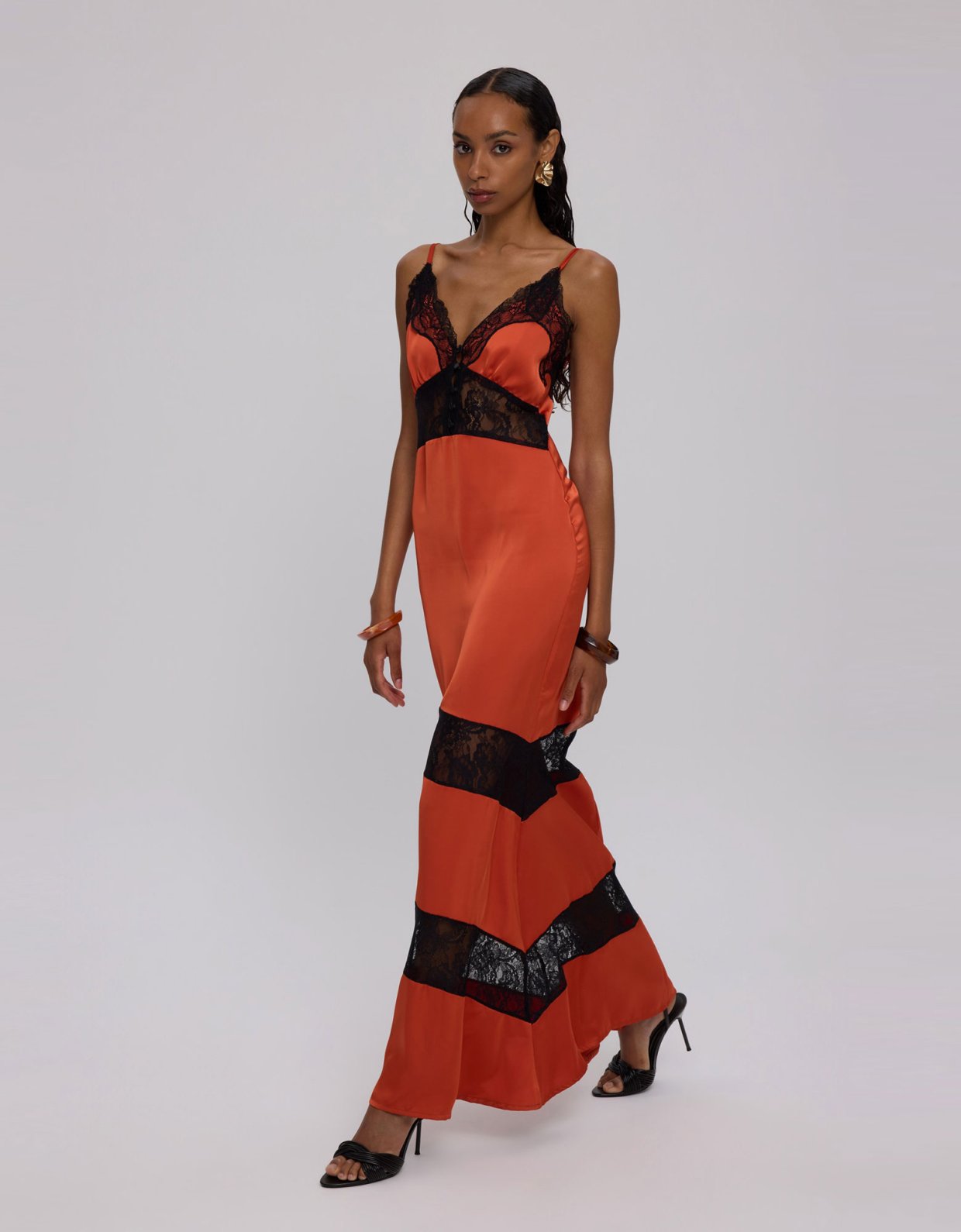 Ciel Concept Burnt orange lace dress