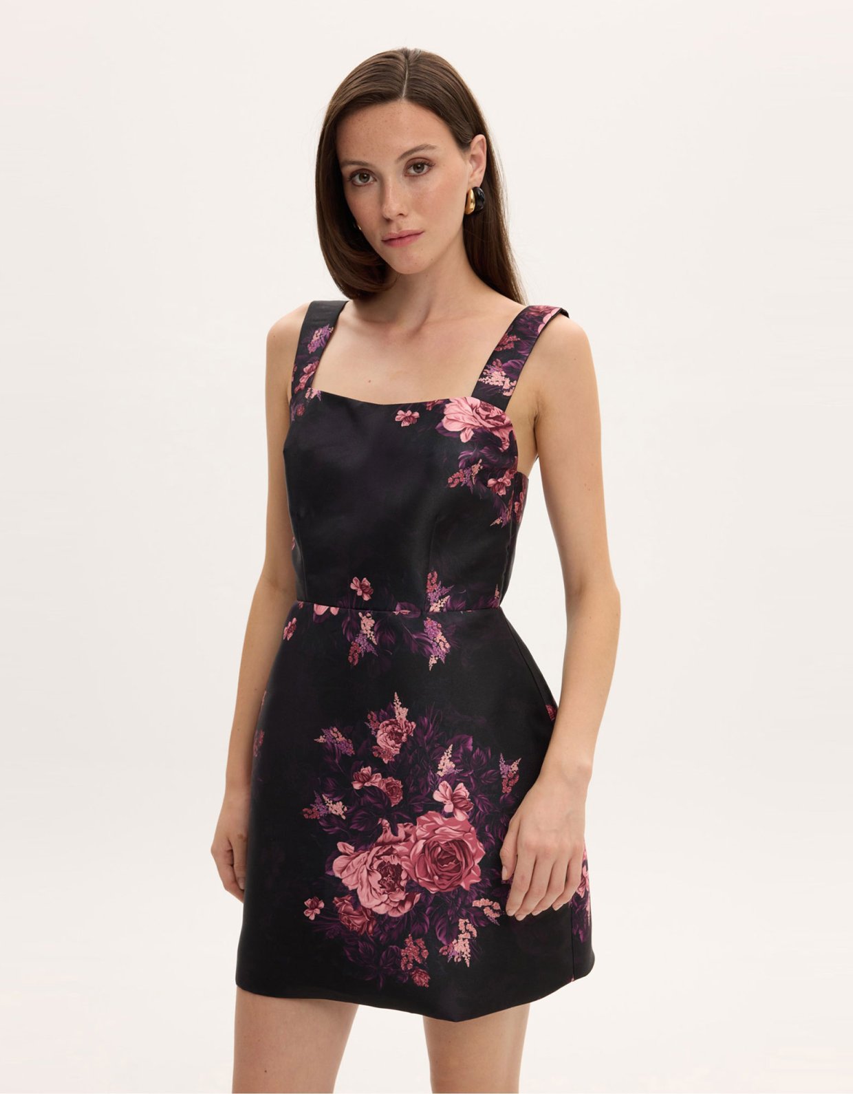 Ciel Concept Maya taffeta mini dress with cape