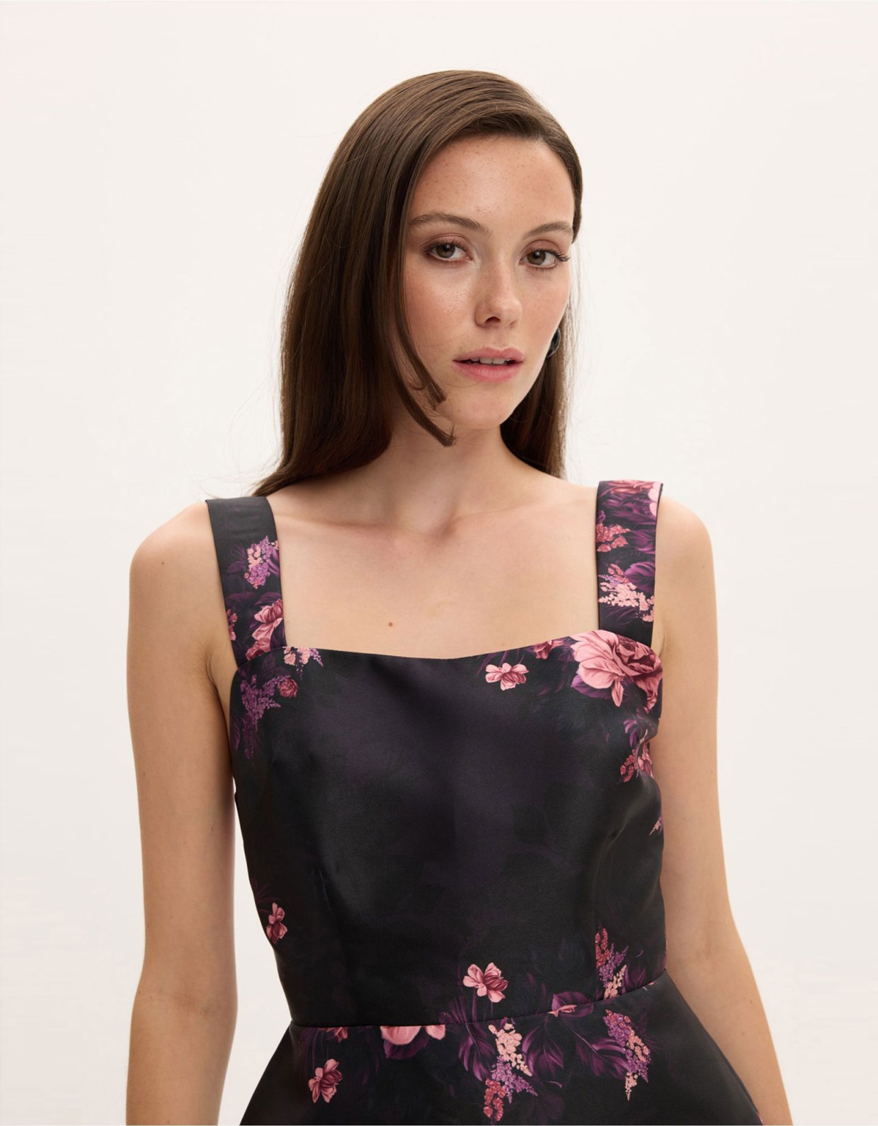 Ciel Concept Maya taffeta mini dress with cape