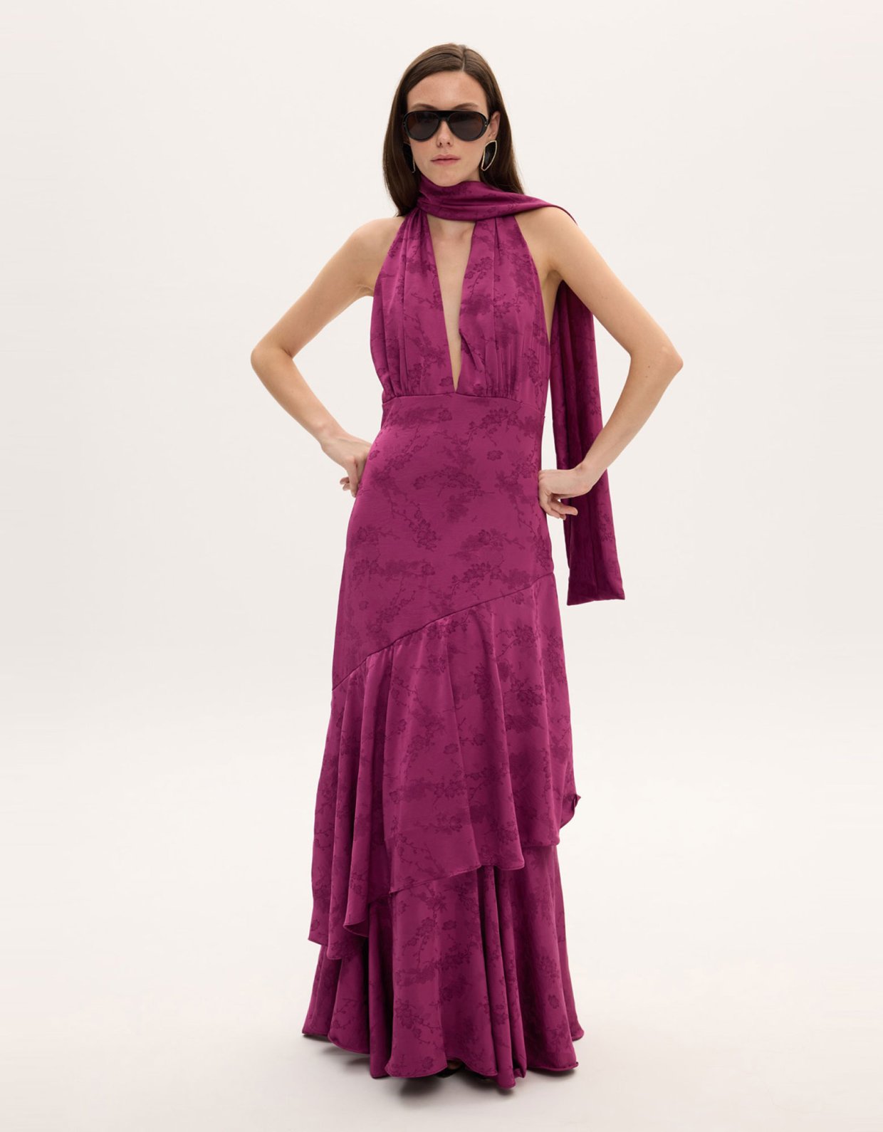 Ciel Concept Blair magenta long dress