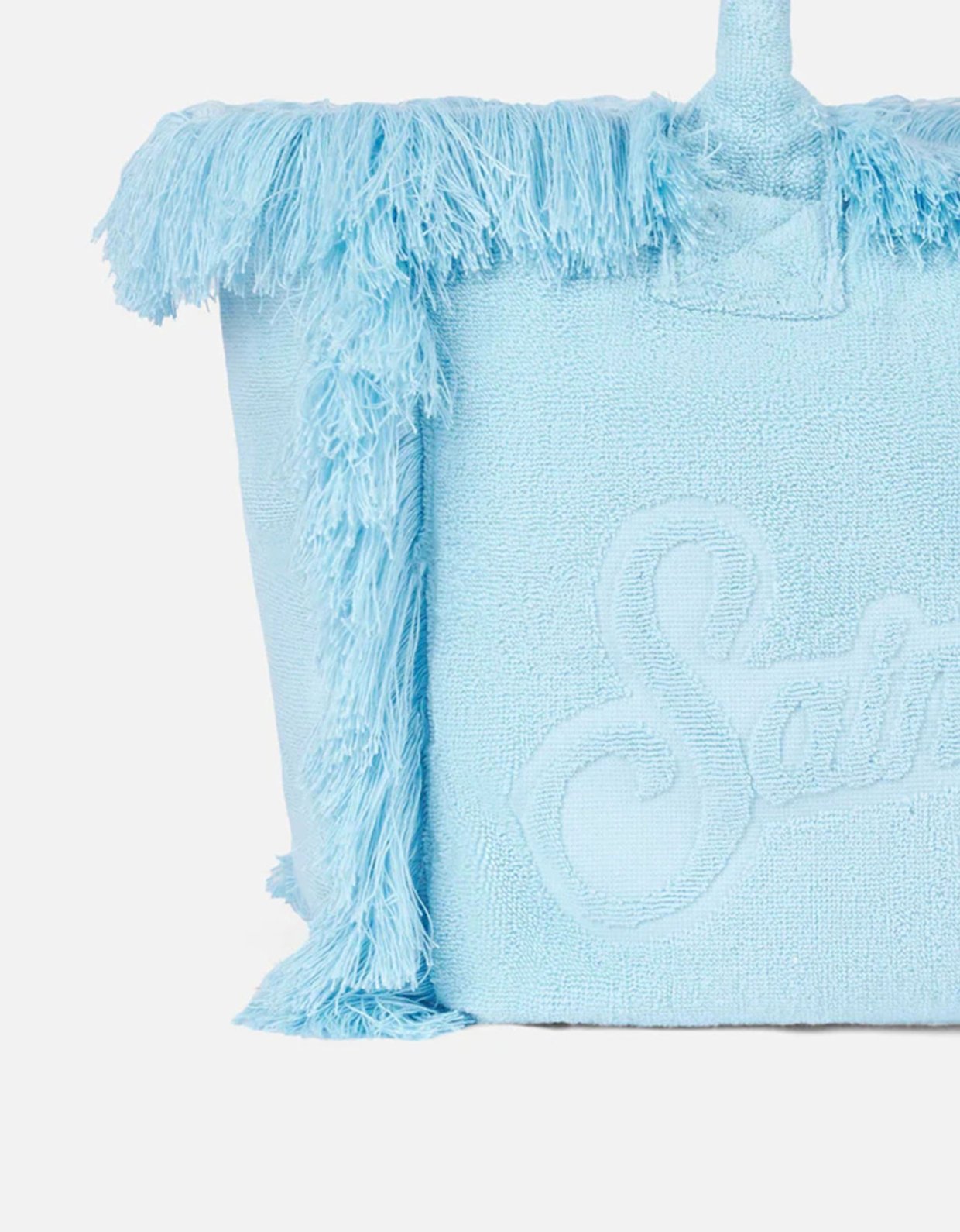 MC2 Saint Barth Vanity terry embossed bag light blue
