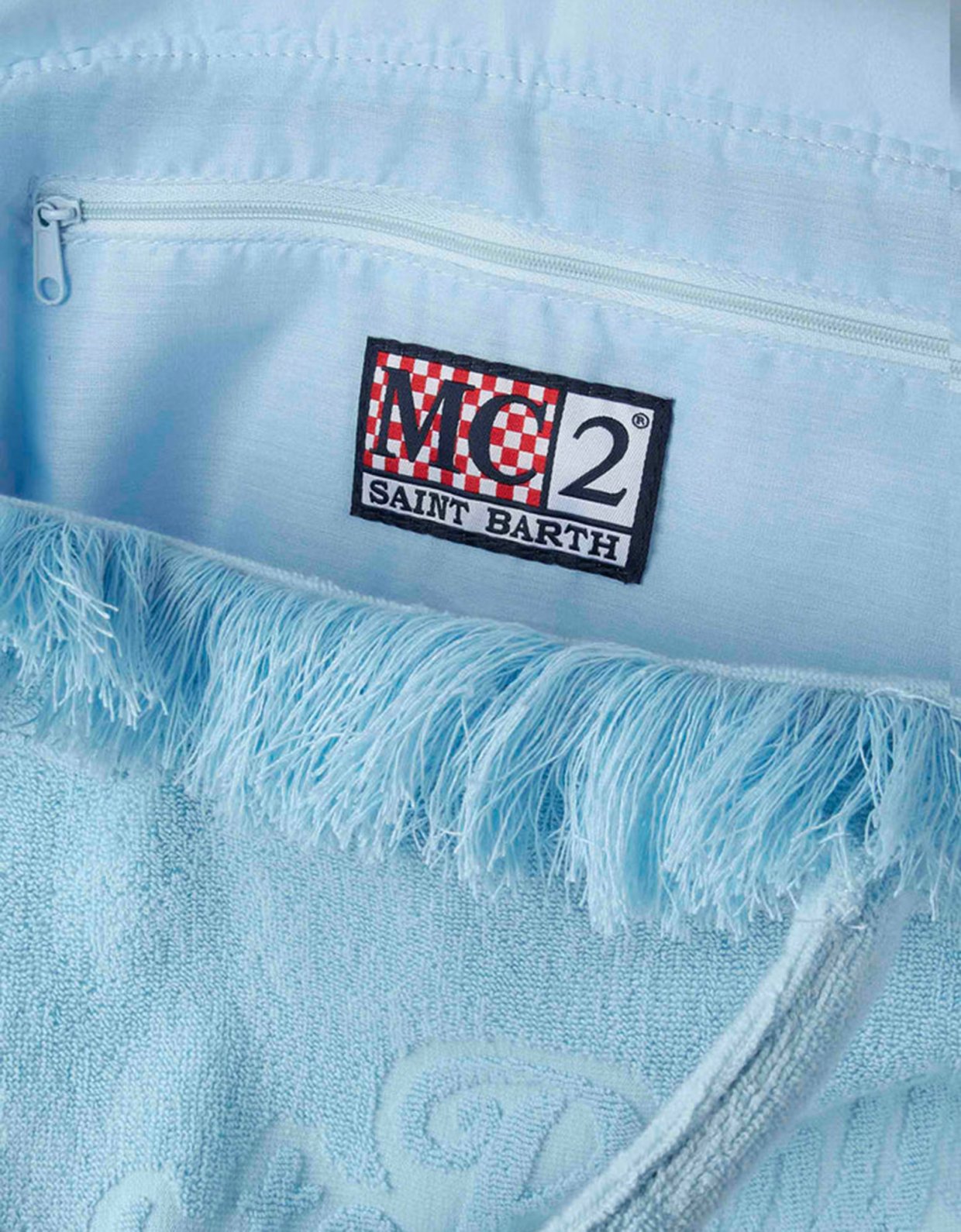 MC2 Saint Barth Vanity terry embossed bag light blue