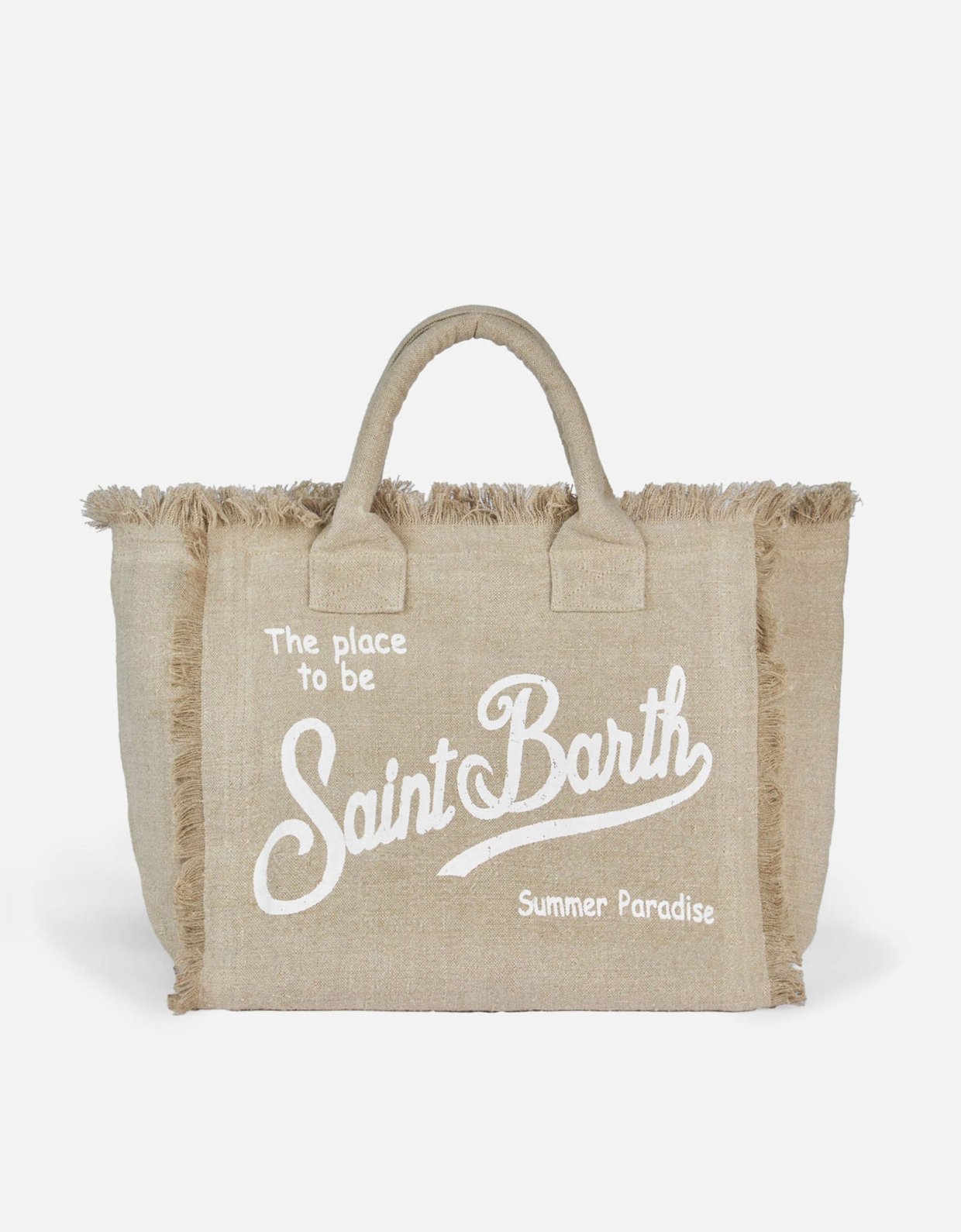 MC2 Saint Barth Vanity beige linen shoulder bag