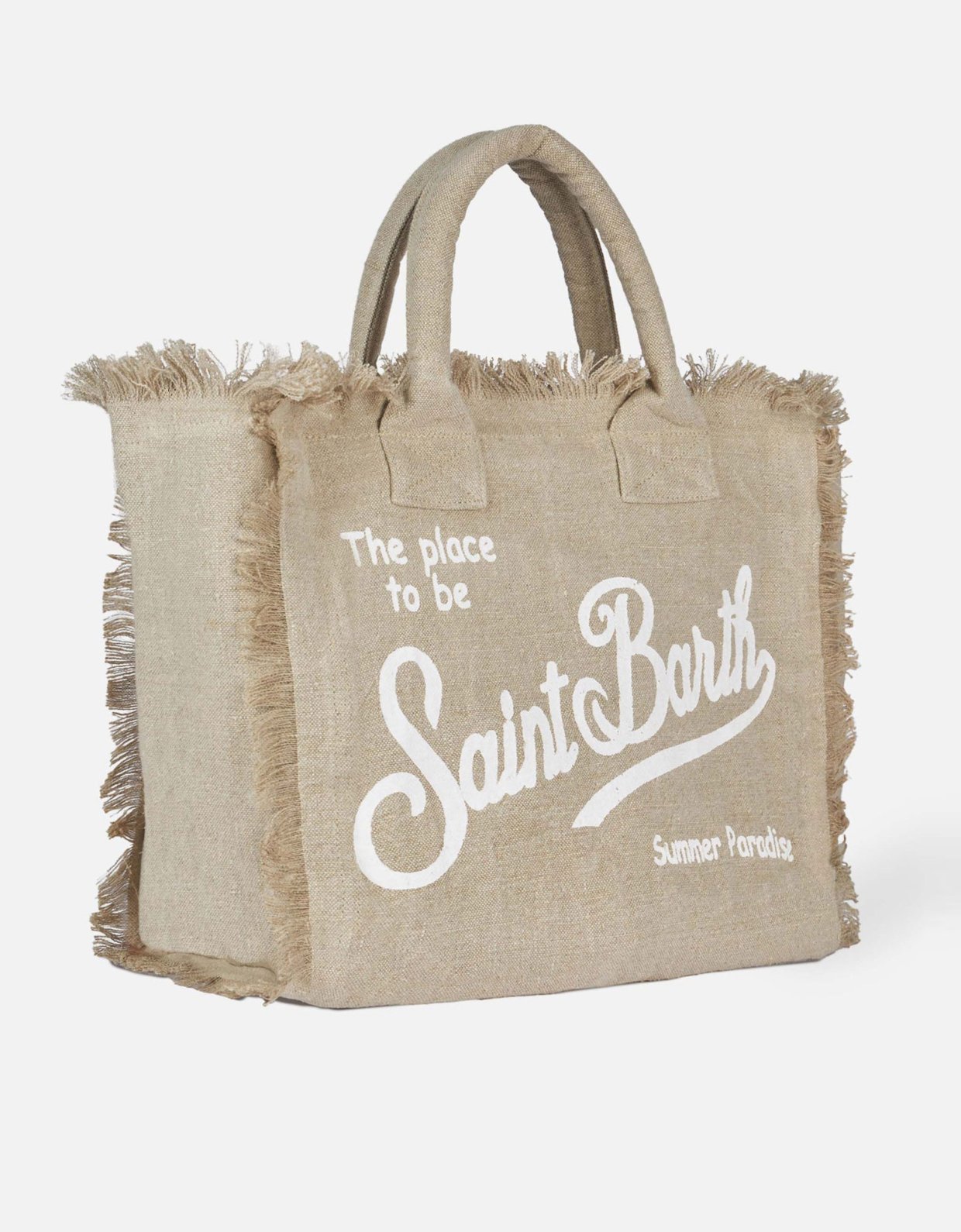 MC2 Saint Barth Vanity beige linen shoulder bag