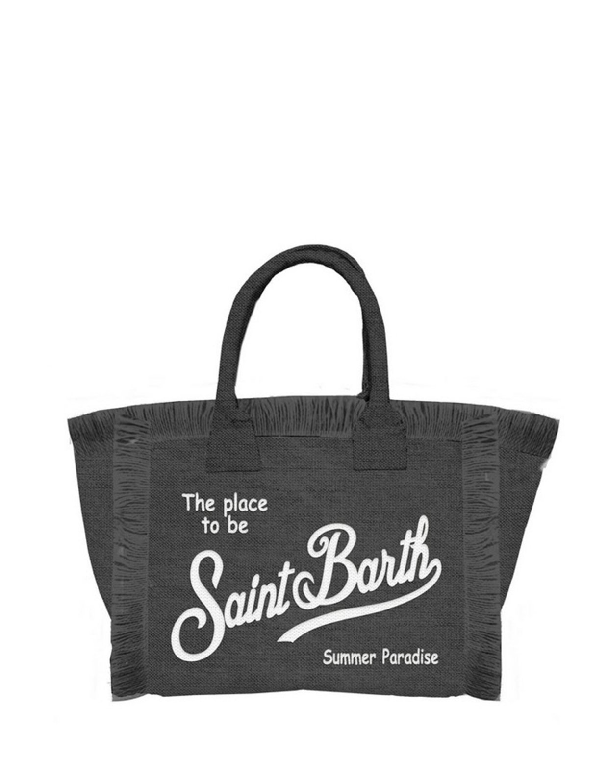 MC2 Saint Barth Vanity black linen shoulder bag