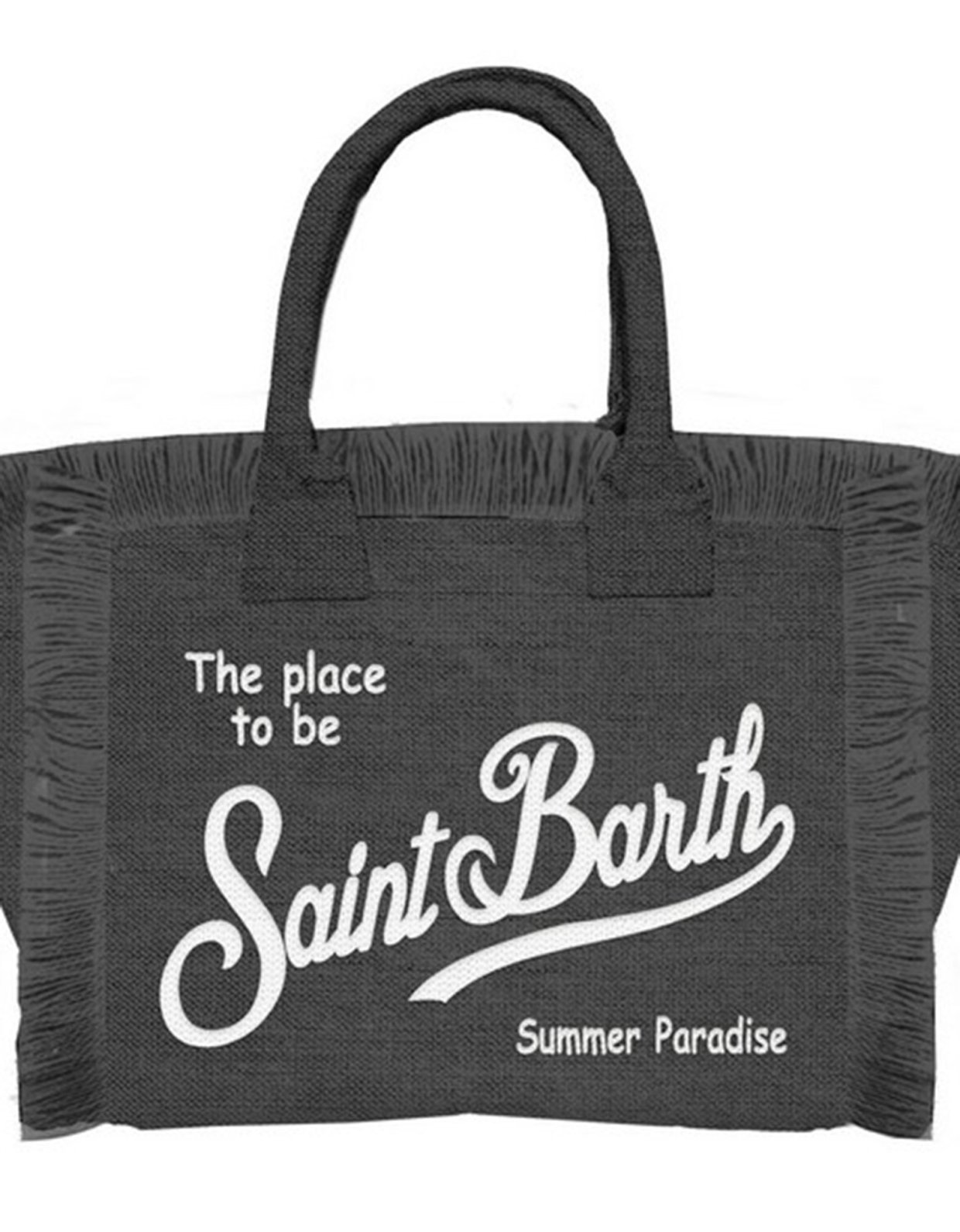 MC2 Saint Barth Vanity black linen shoulder bag