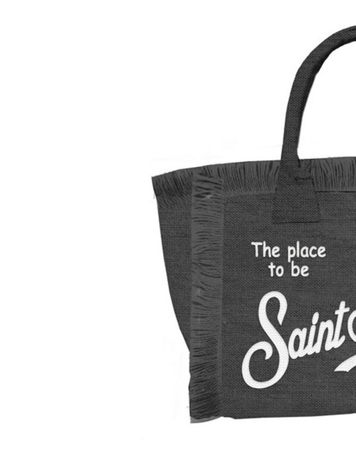 MC2 Saint Barth Vanity black linen shoulder bag