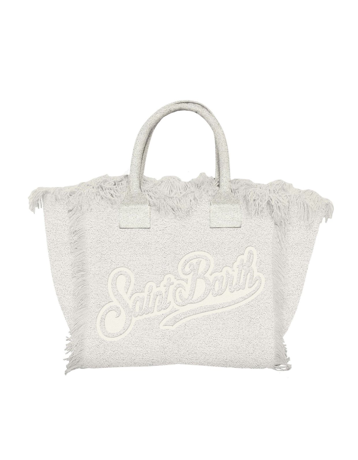 MC2 Saint Barth Off white solid color terry effect Vanity regular bag