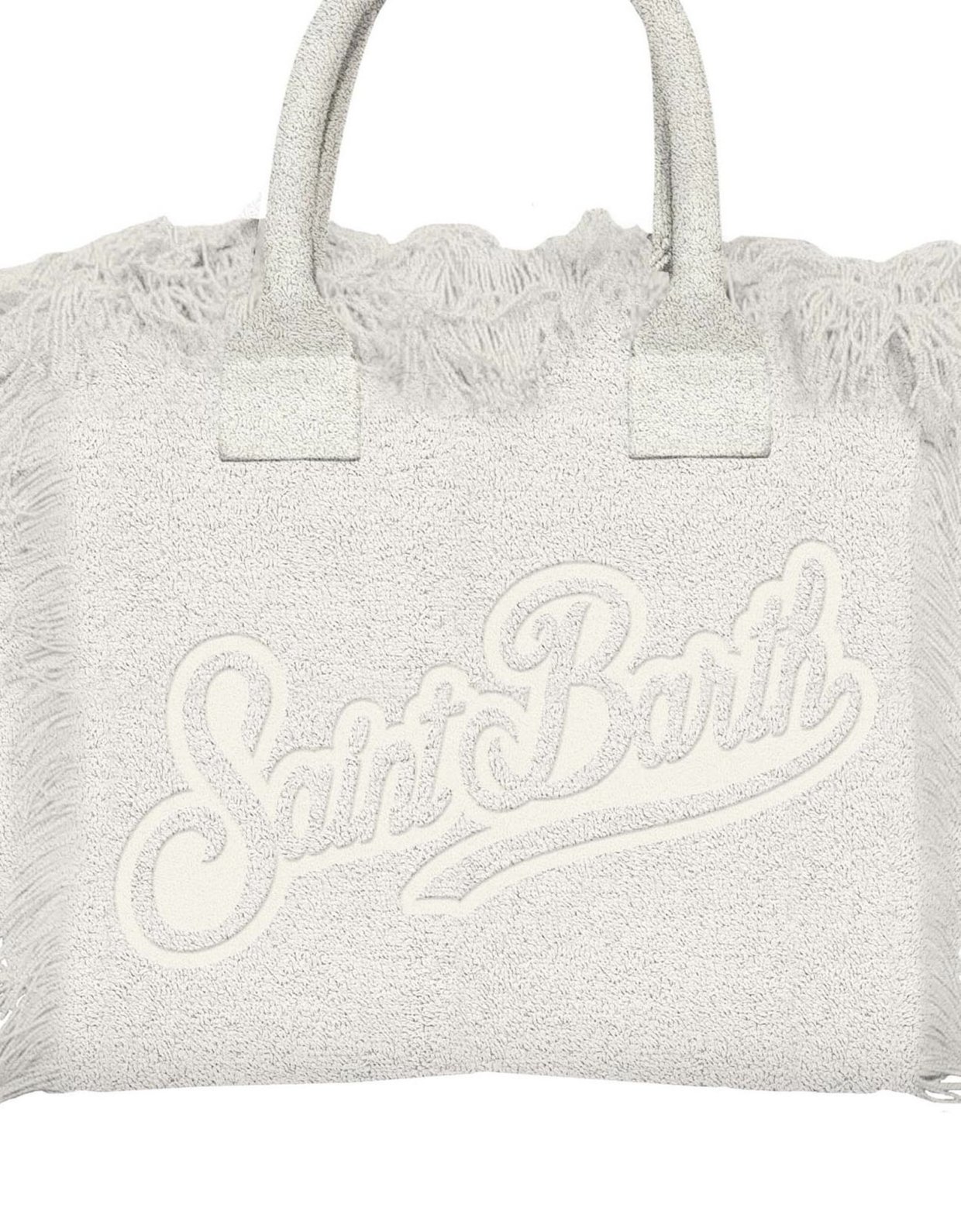 MC2 Saint Barth Off white solid color terry effect Vanity regular bag
