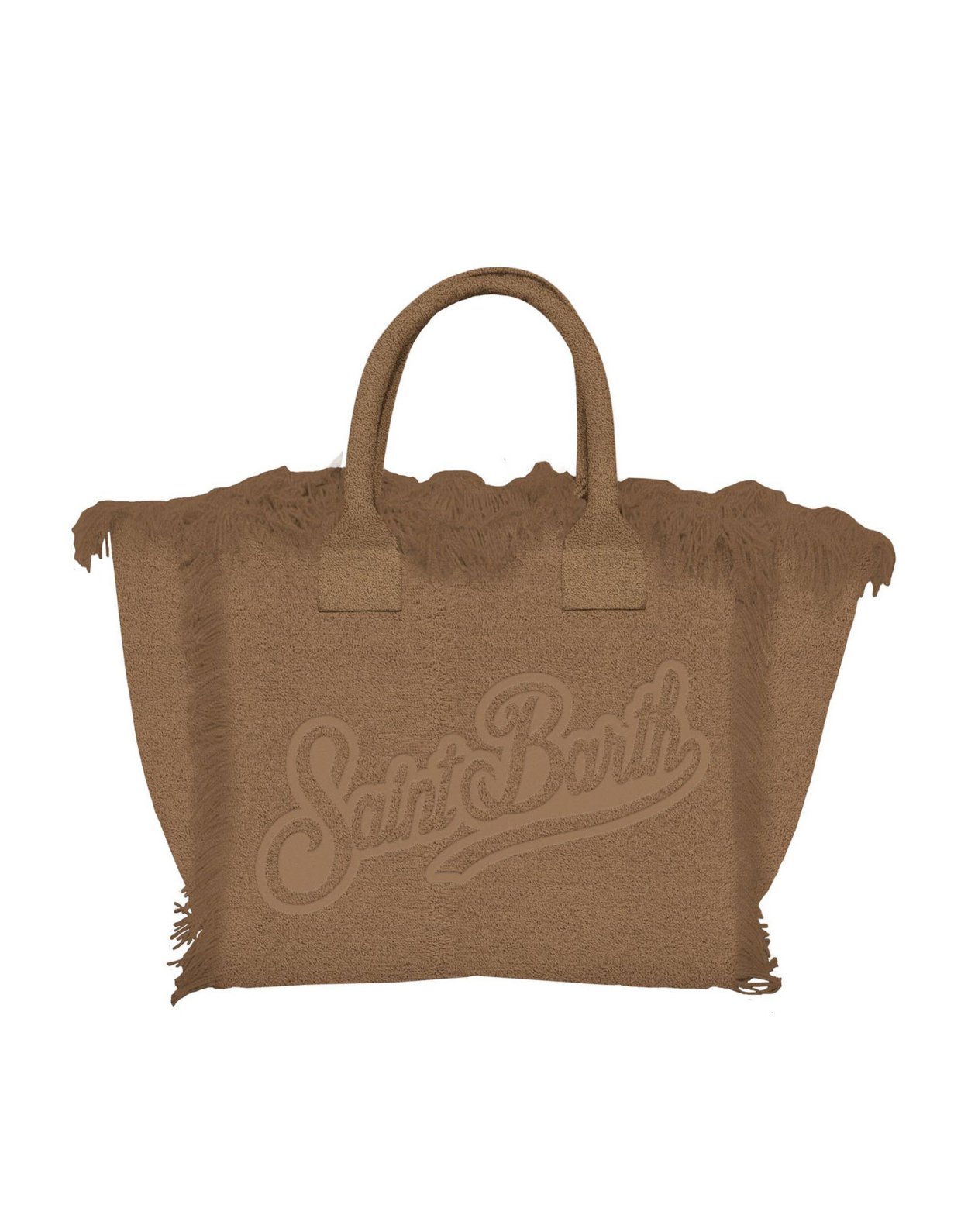 MC2 Saint Barth Brown solid color terry effect Vanity regular bag