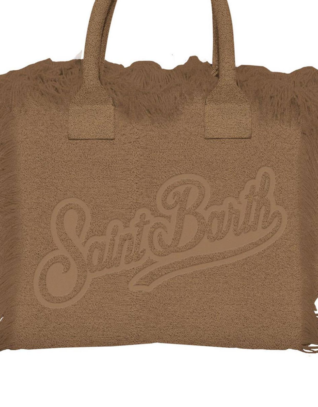 MC2 Saint Barth Brown solid color terry effect Vanity regular bag
