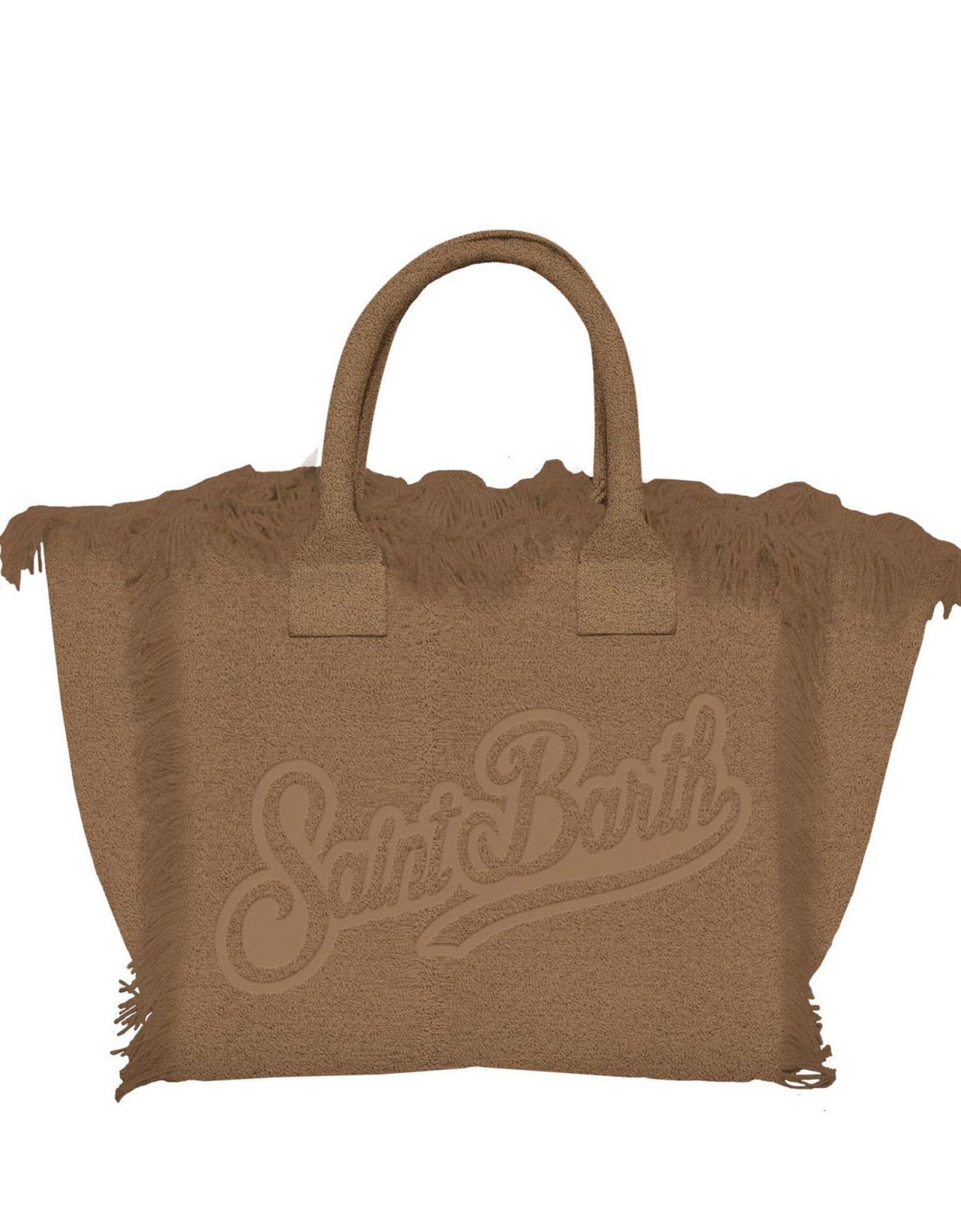 MC2 Saint Barth Brown solid color terry effect Vanity regular bag