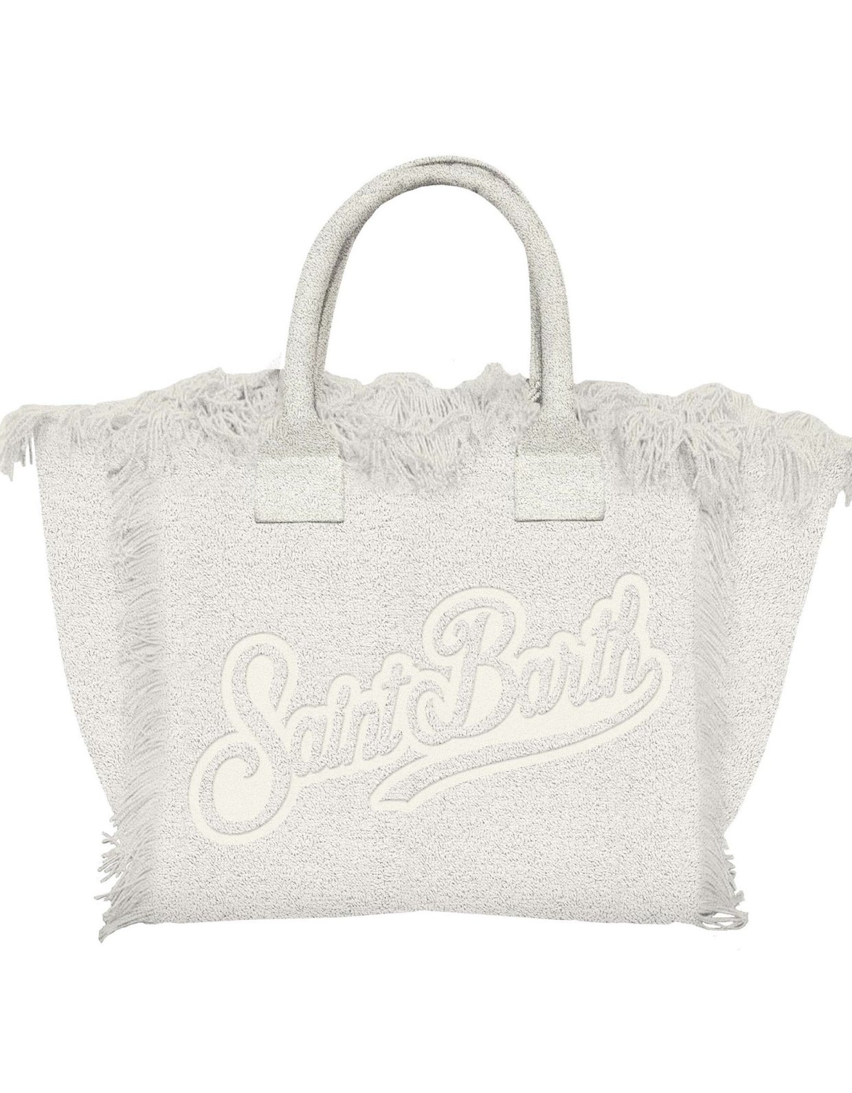 MC2 Saint Barth Off white solid color terry effect Vanity regular bag