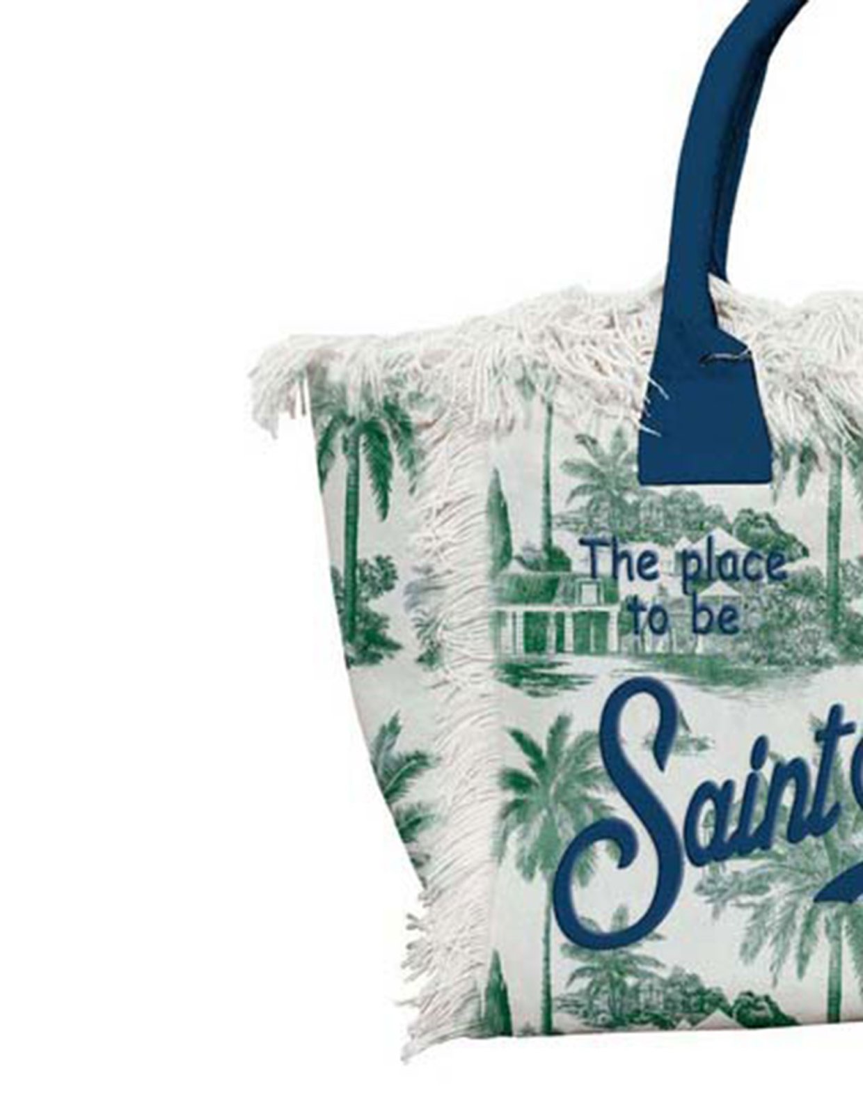 MC2 Saint Barth Vanity cotton canvas tote bag with St Barth logo print