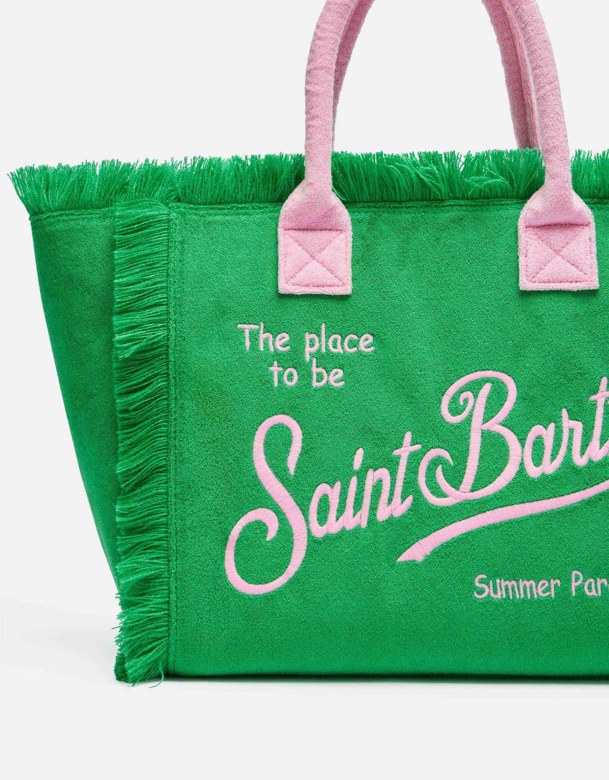 MC2 Saint Barth Vanity green terry sponge tote bag