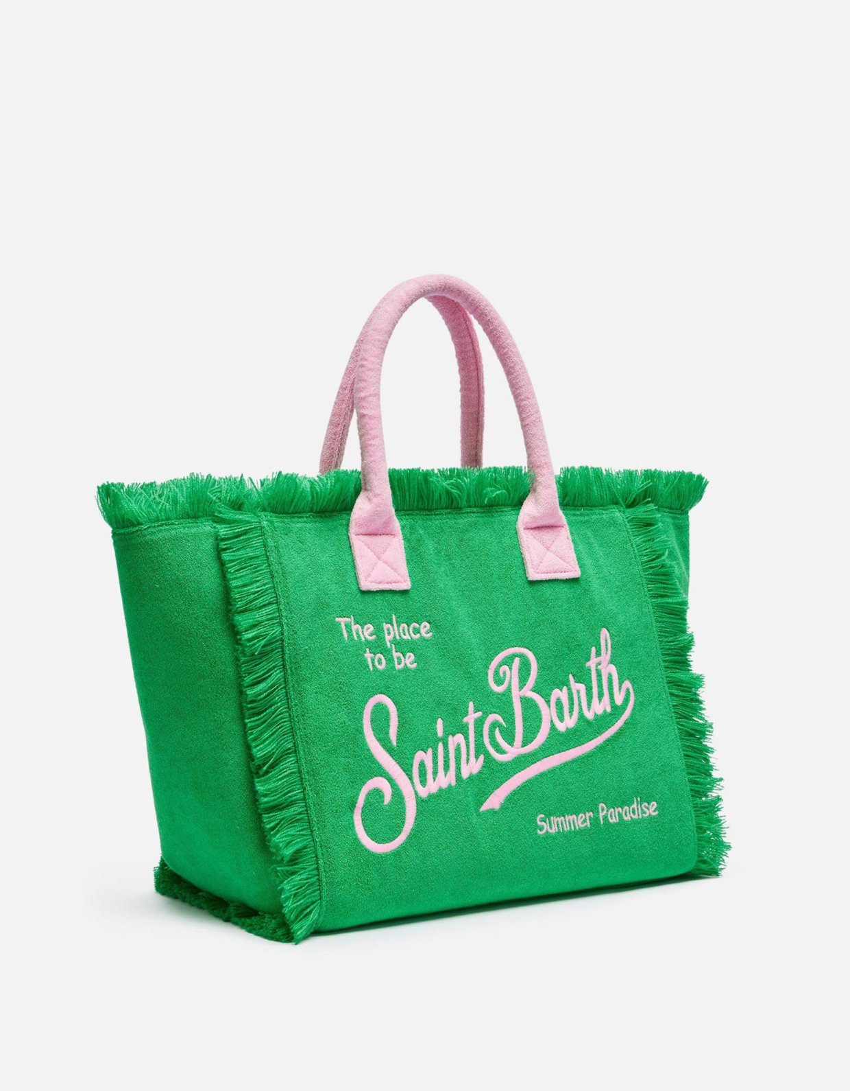 MC2 Saint Barth Vanity green terry sponge tote bag