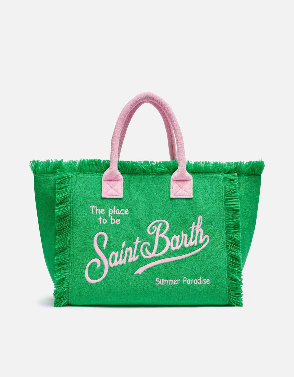 MC2 Saint Barth Vanity green terry sponge tote bag