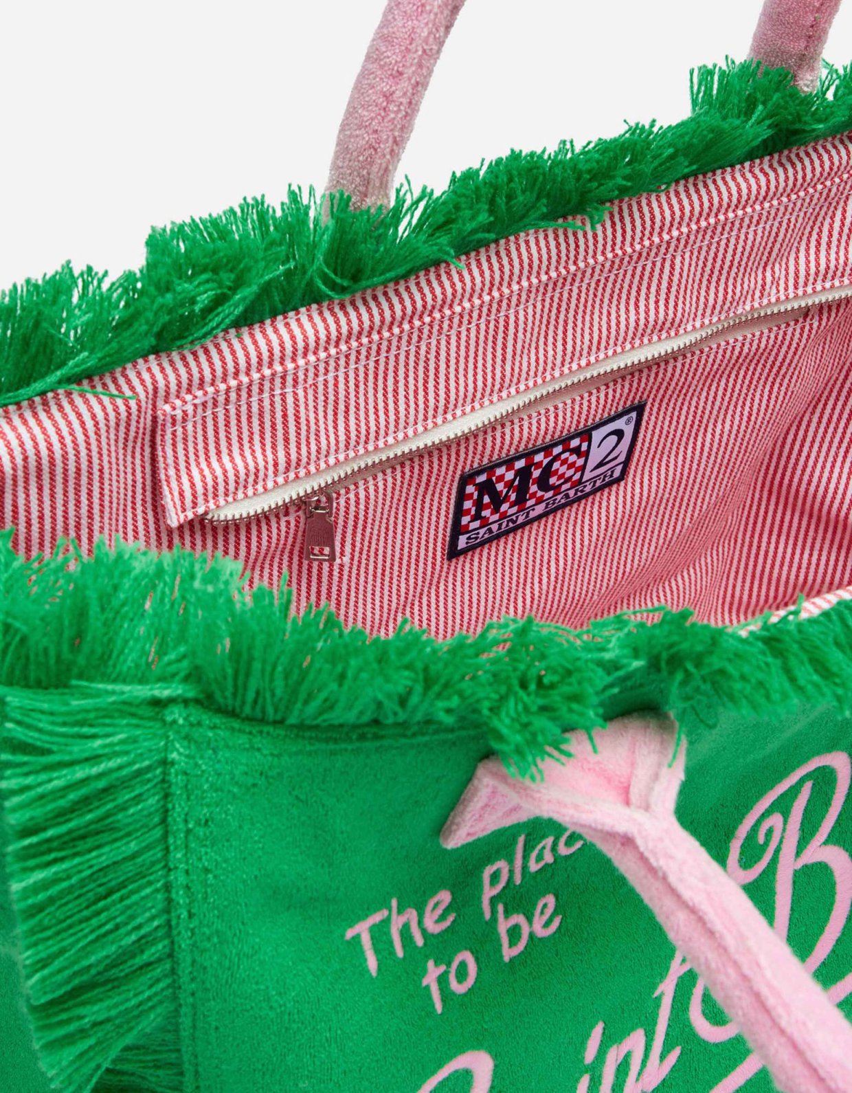 MC2 Saint Barth Vanity green terry sponge tote bag