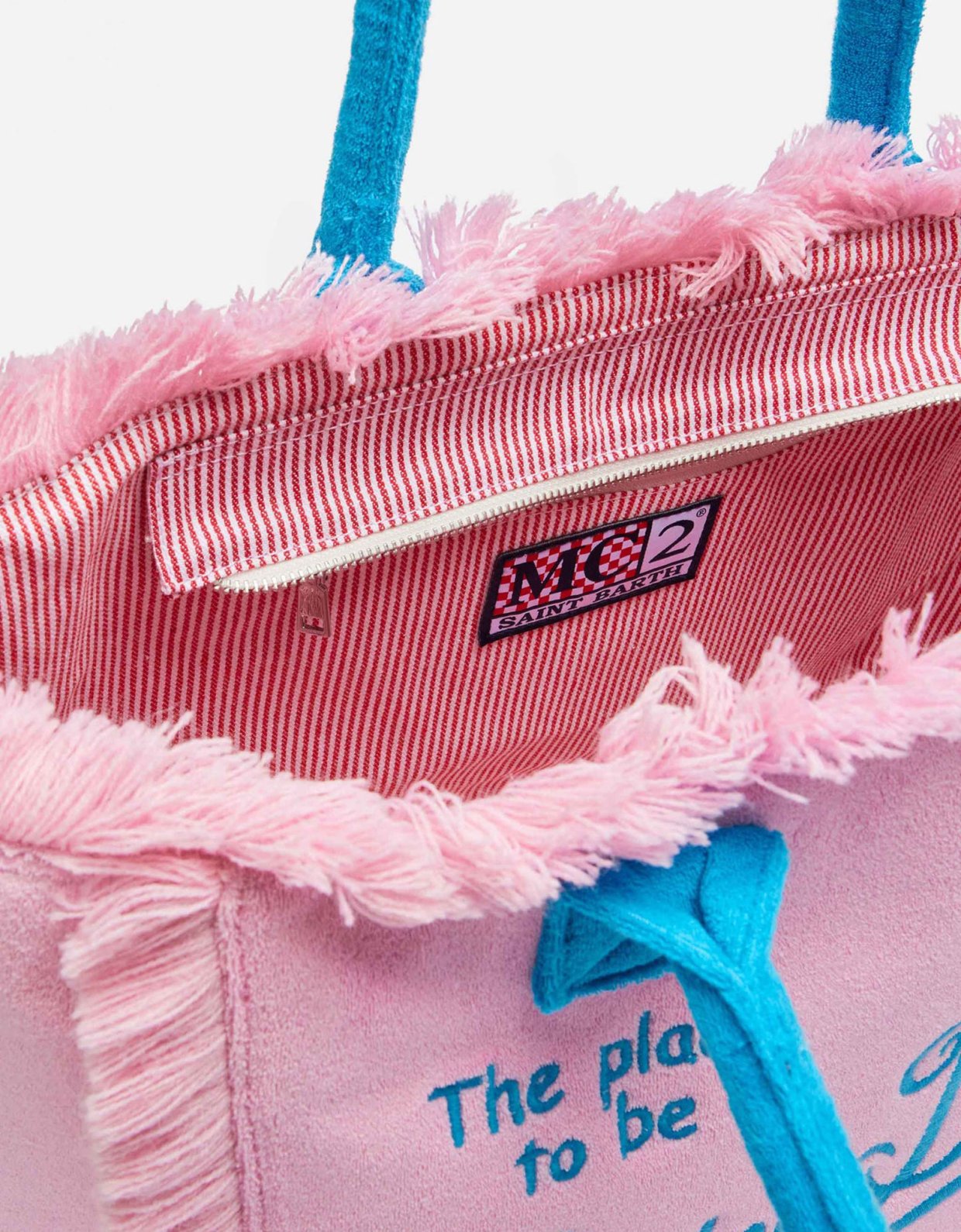 MC2 Saint Barth Vanity pink terry sponge tote bag
