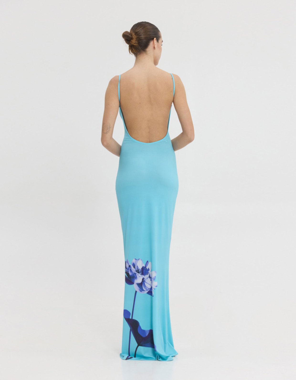 Sunset go Veronica dress aqua floral