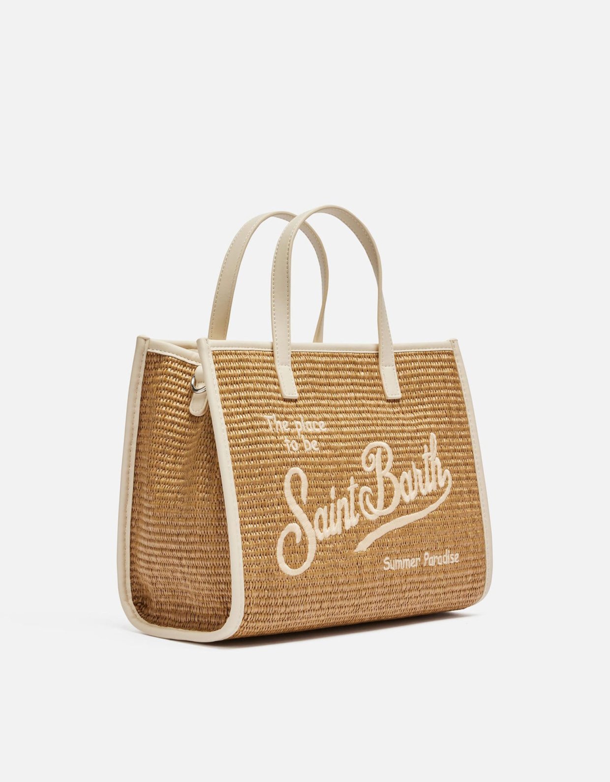 MC2 Saint Barth Vivian brown midi straw handbag