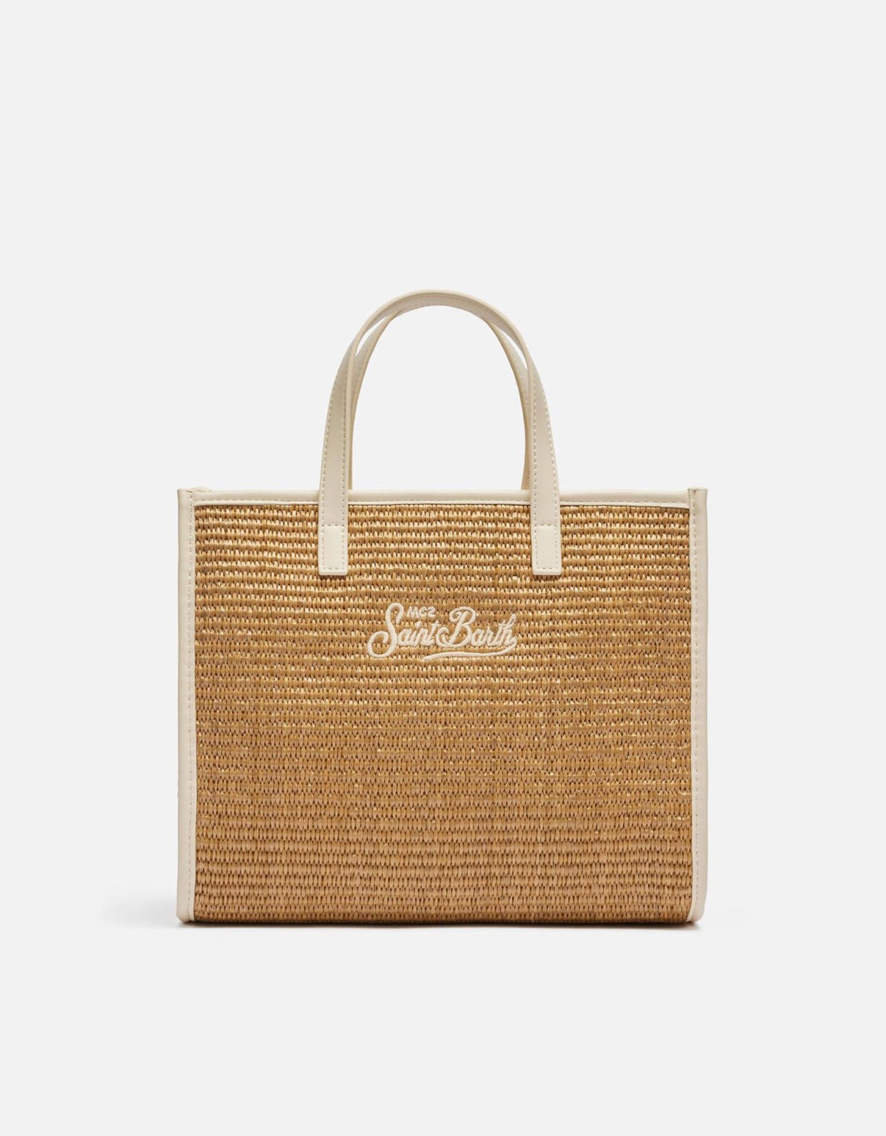MC2 Saint Barth Vivian brown midi straw handbag
