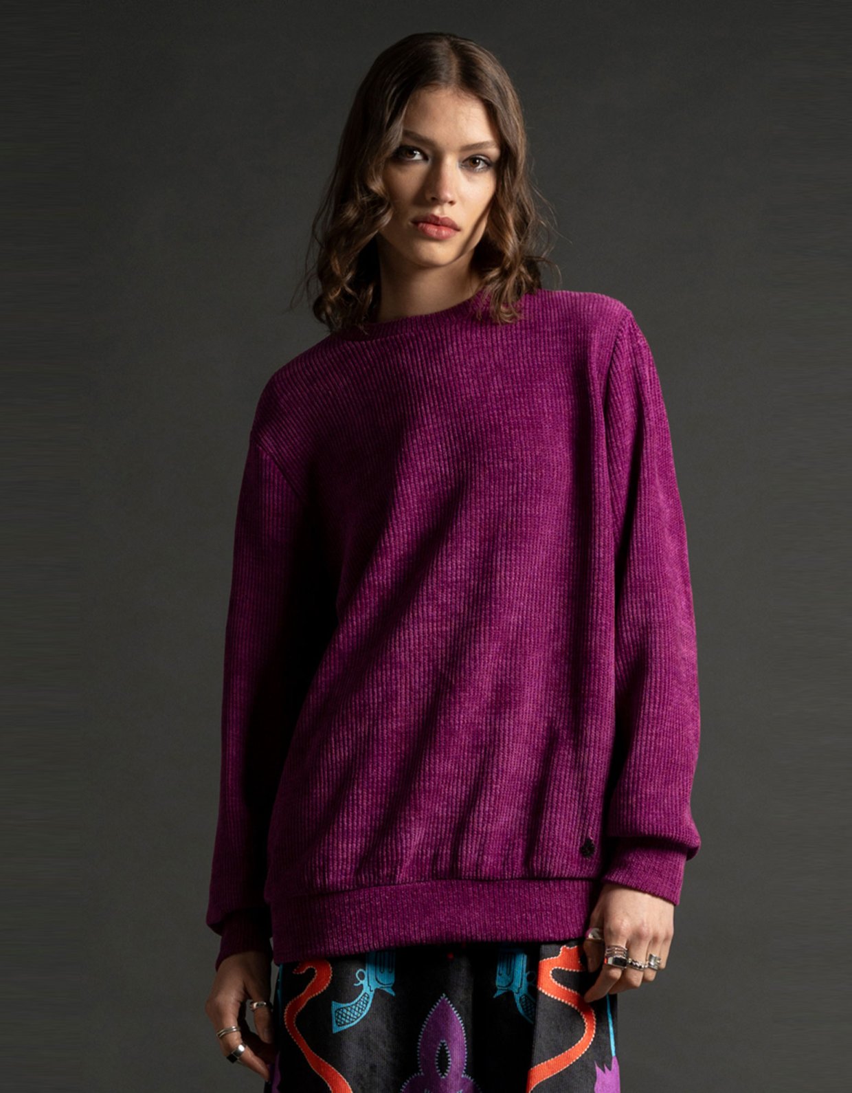Peace & Chaos Comi sweater purple
