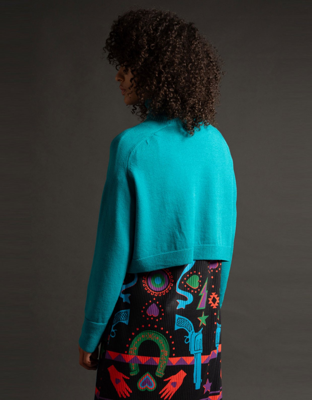Peace & Chaos Munca cropped sweater blue