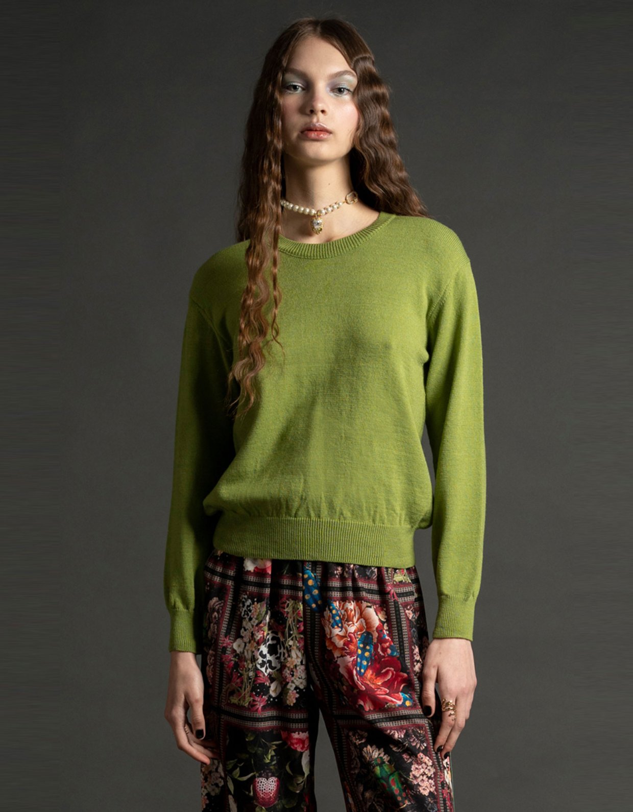Peace & Chaos Mallin sweater light green